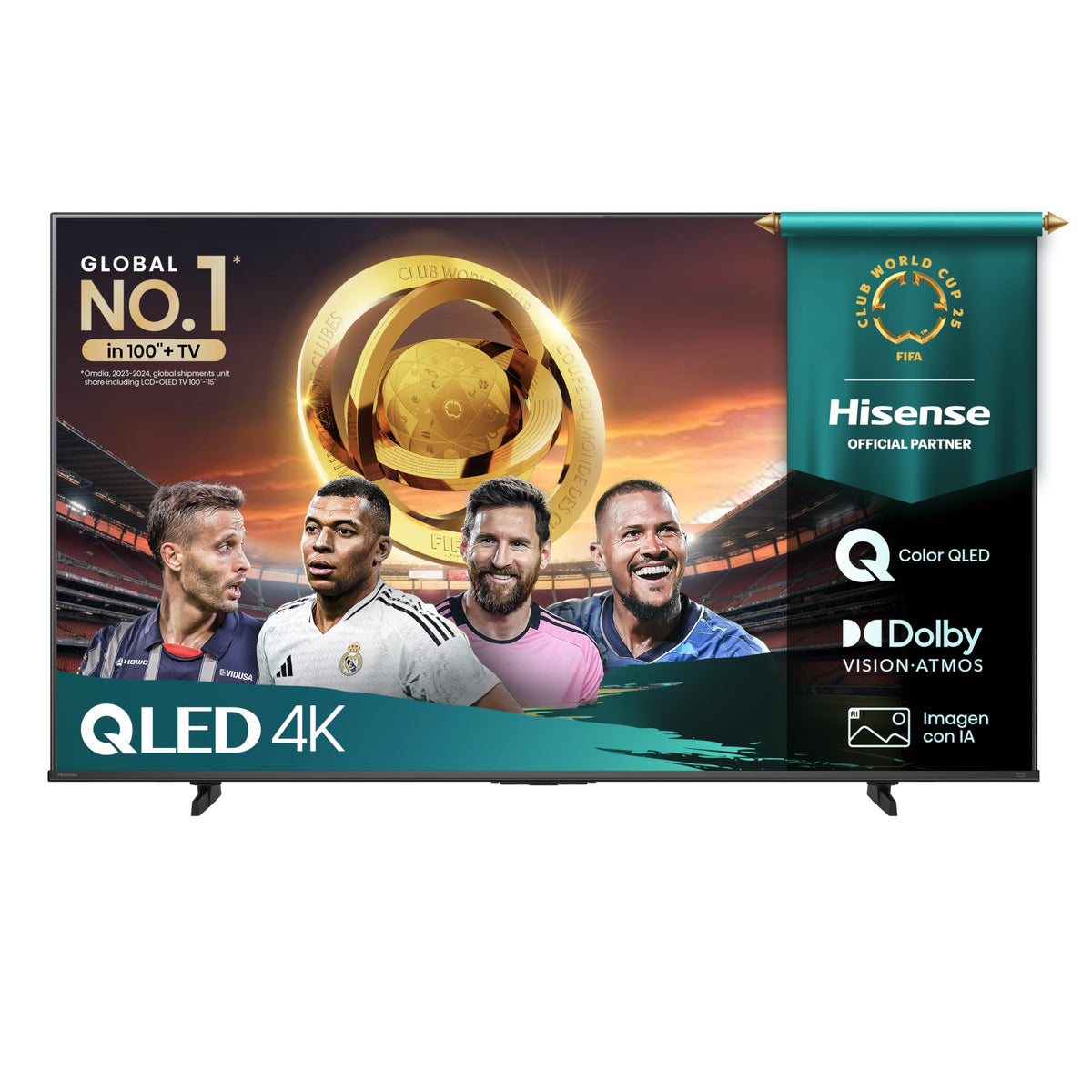 Hisense Television QD6QFM(último Modelo) Pantalla 55 Pulgadas,QLED Smart Fire TV UHD 4K,Control Remoto por Voz con Alexa,Escalado AI a 4K,Dolby Vision Atmos, Modo de Juego Plus