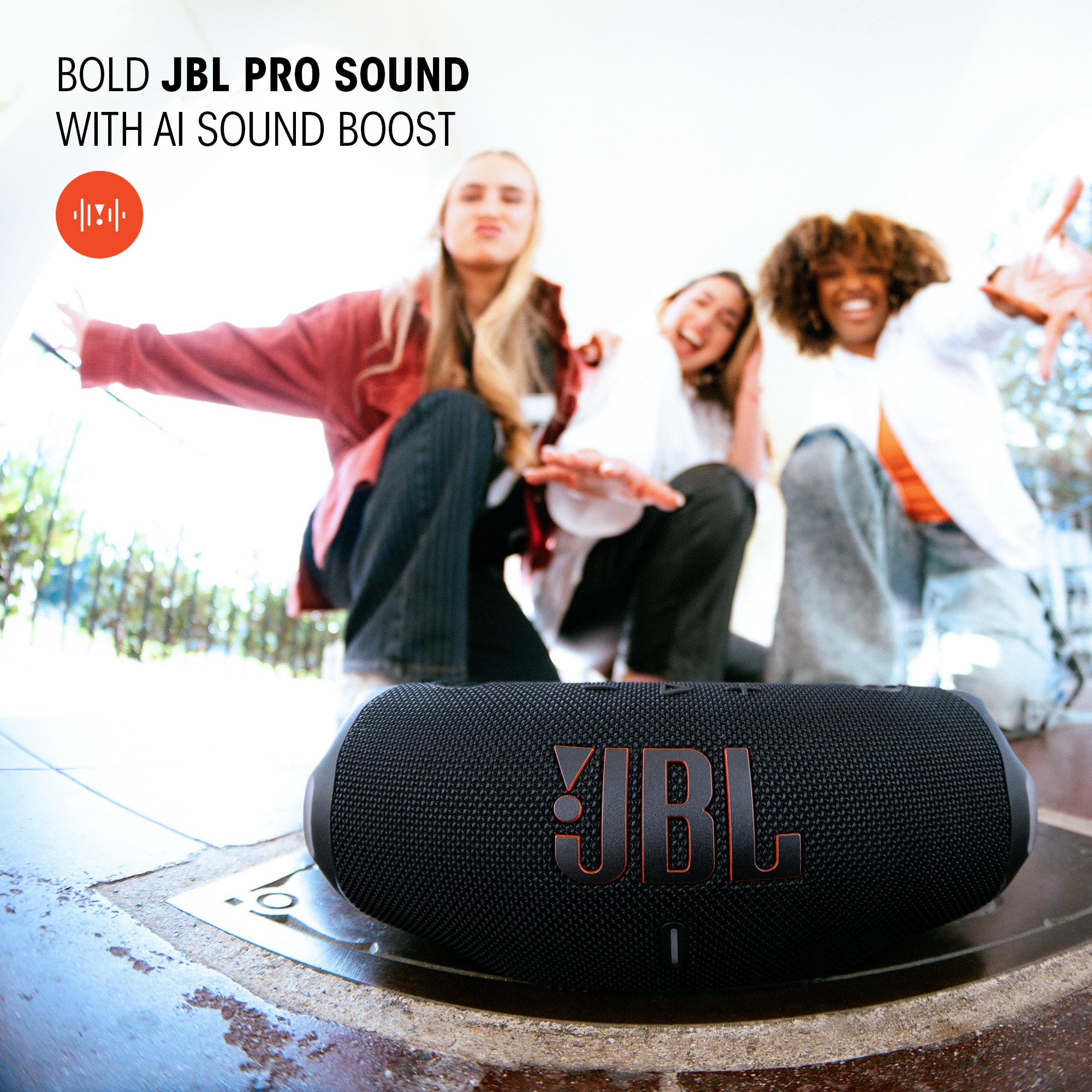 JBL Charge 6 Bocina Portátil Bluetooth, Batería Integrada, IP67 función de Carga USB - Negro