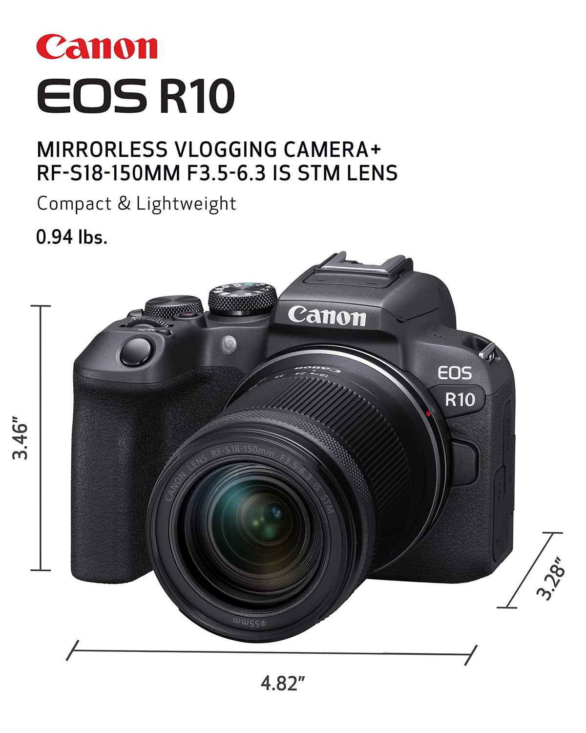 Canon Camara R10 C/RF-S 18-150MM F/3.5-6.3 IS STM Kit