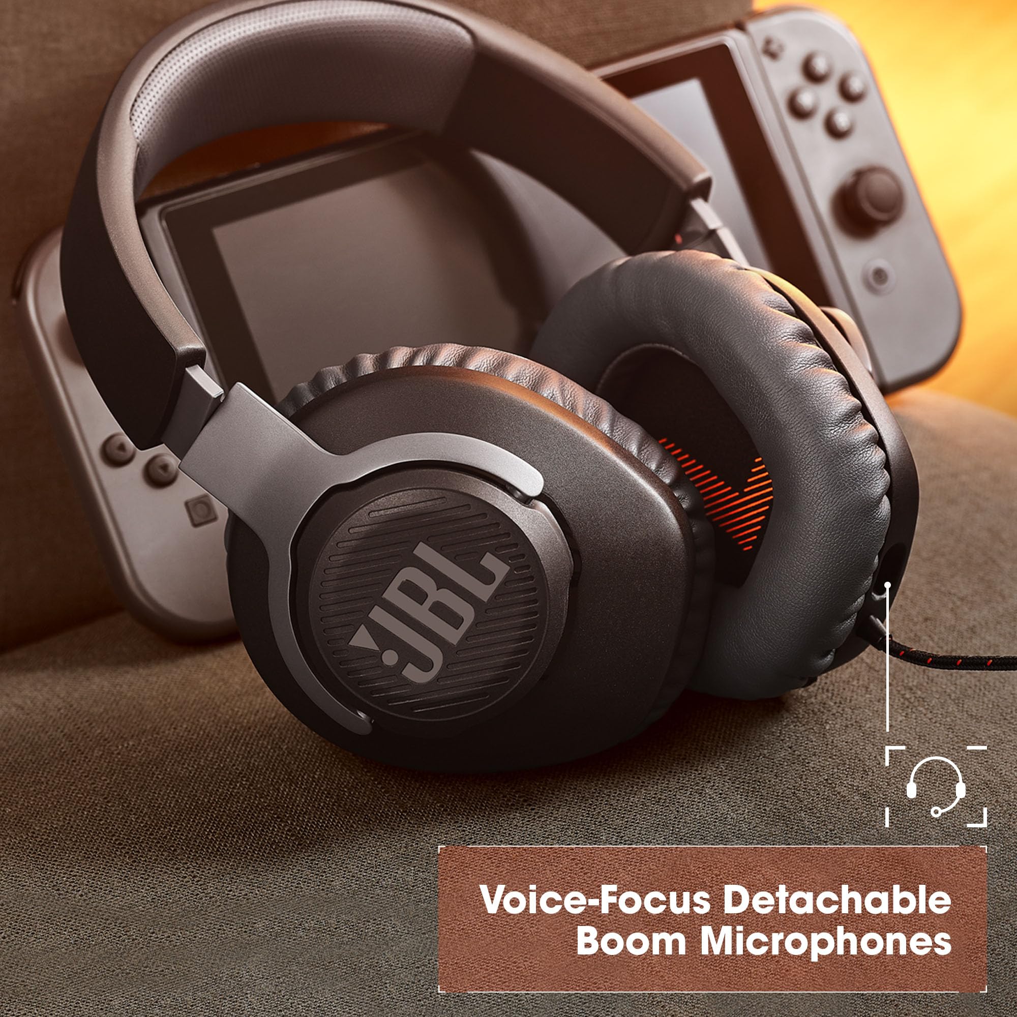 JBL Audífonos Gamer Over Ear Quantum 100 con Micrófono Extraíble