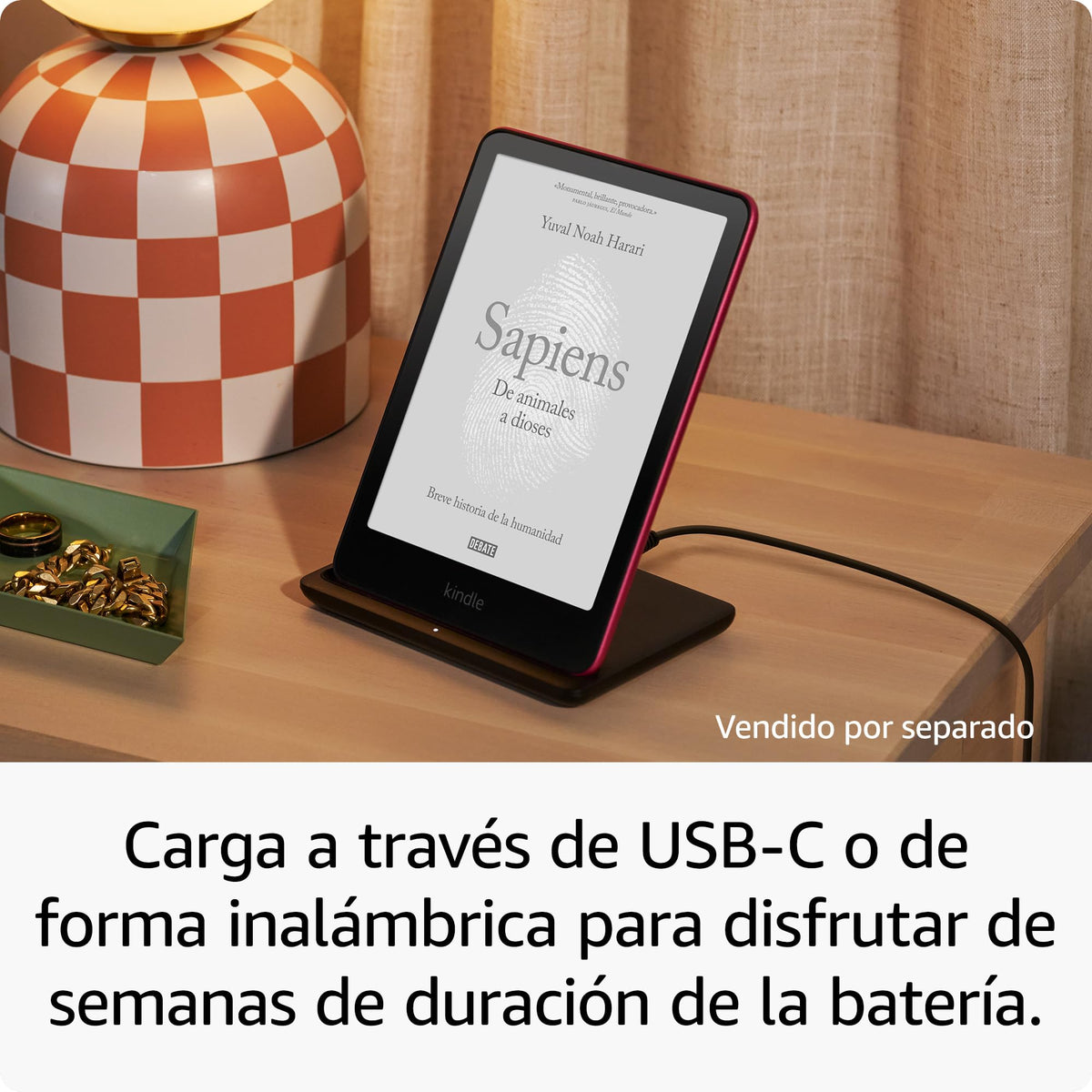 Amazon Kindle Paperwhite Signature Edition 32 GB (modelo más reciente) nuestro Kindle más rápido con una luz frontal que se ajusta automáticamente y semanas de duración de la batería. Carbón metálico