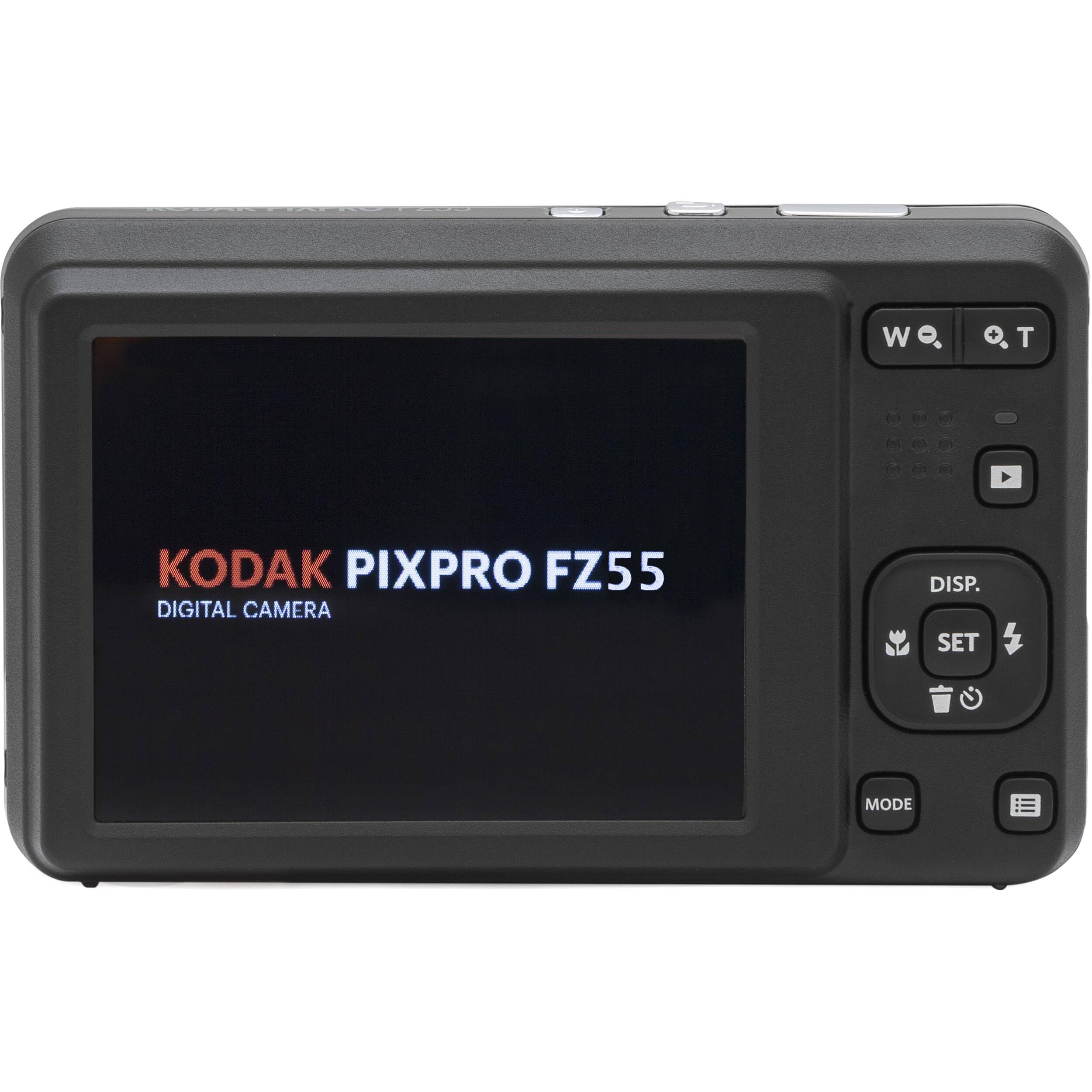 Kodak PIXPRO FZ55 - Cámara digital roja de 16 MP, zoom óptico de 5X, 28 mm, gran angular, 1080P, cámara LCD Full HD de 2,7 pulgadas, tarjeta y lector de 64 GB + funda + portafolios de memoria +