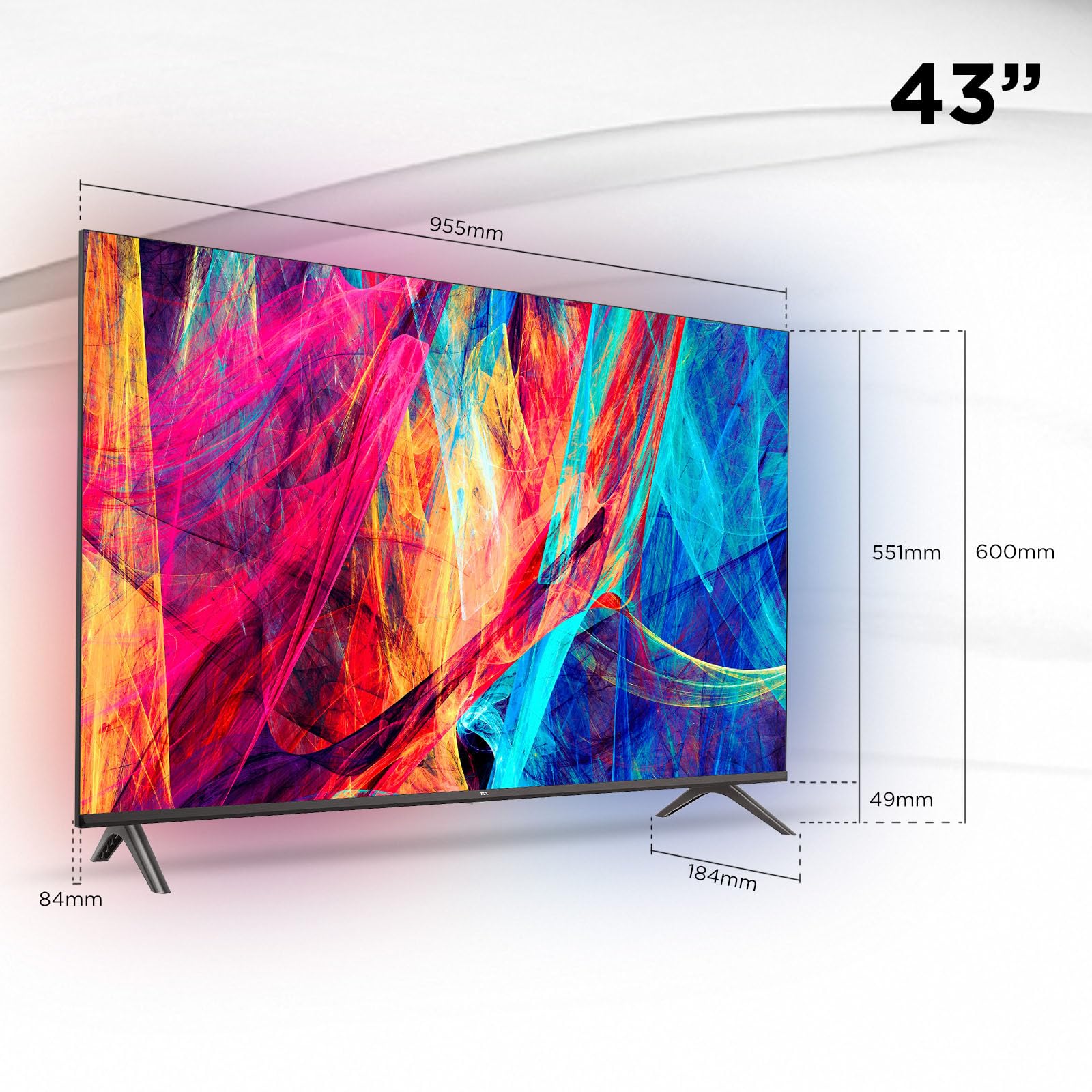 TCL Smart TV Pantalla 43" 43S350A Android TV FHD 2K Compatible con Alexa