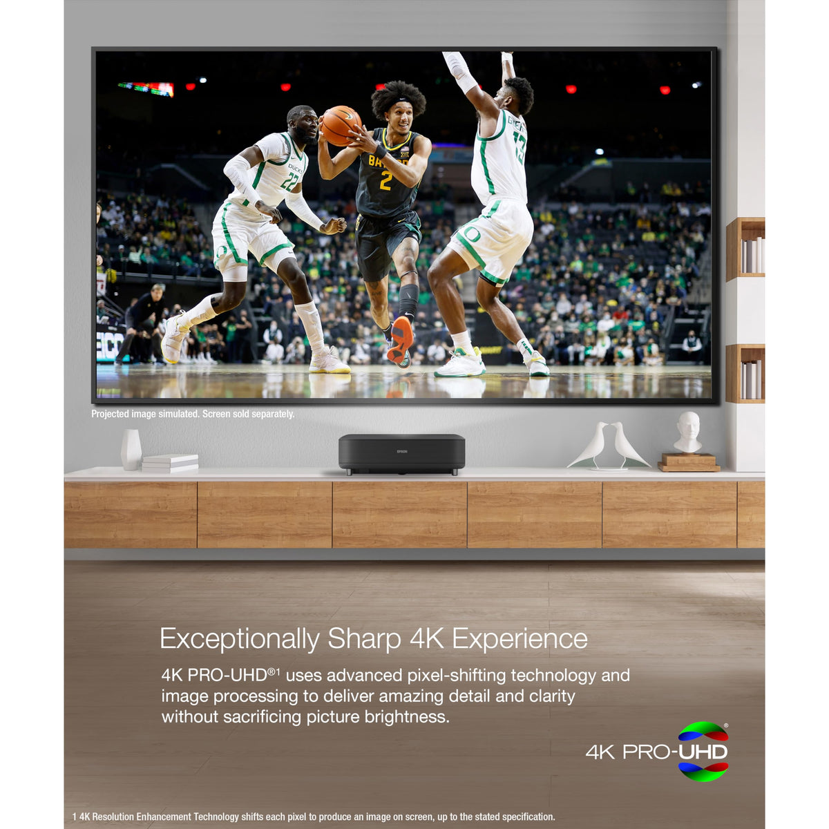 Epson EpiqVision Proyector, Experiencia 4K y Streaming, LS650 Negro