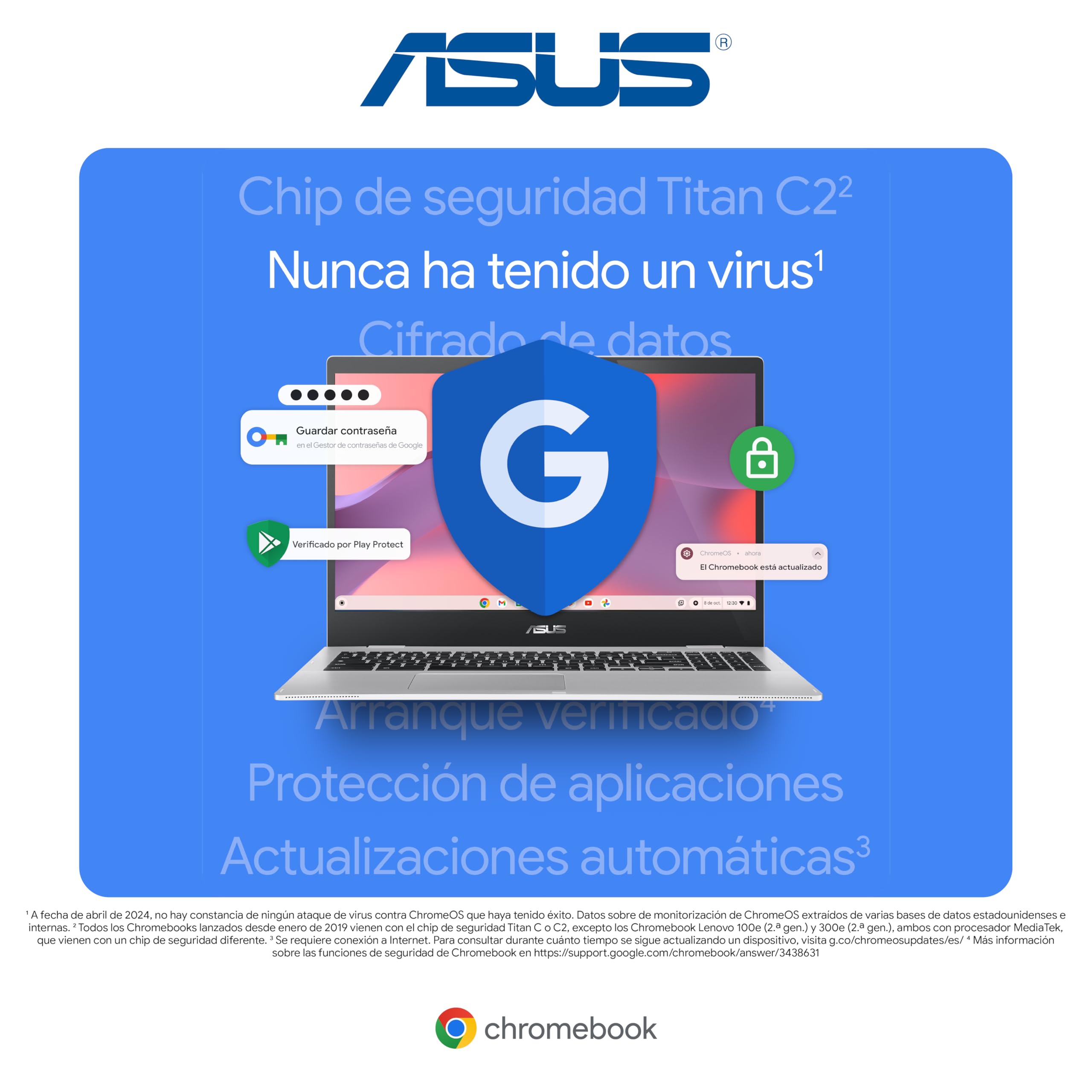 ASUS Laptop Chromebook CX1500 | Intel Celeron 8GB RAM 128 GB | (Garantía y Servicio en México)