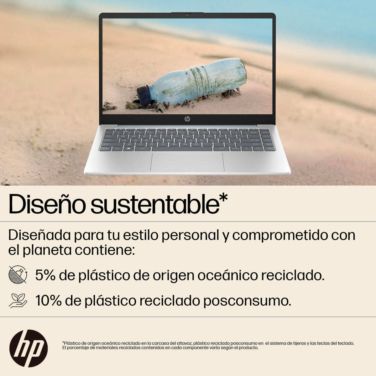 HP Laptop 14-em0001la, AMD Ryzen 3, 8 GB, 256 GB SSD, 14, FHD, Windows 11, Teclado en Español, Garantía México, Azul