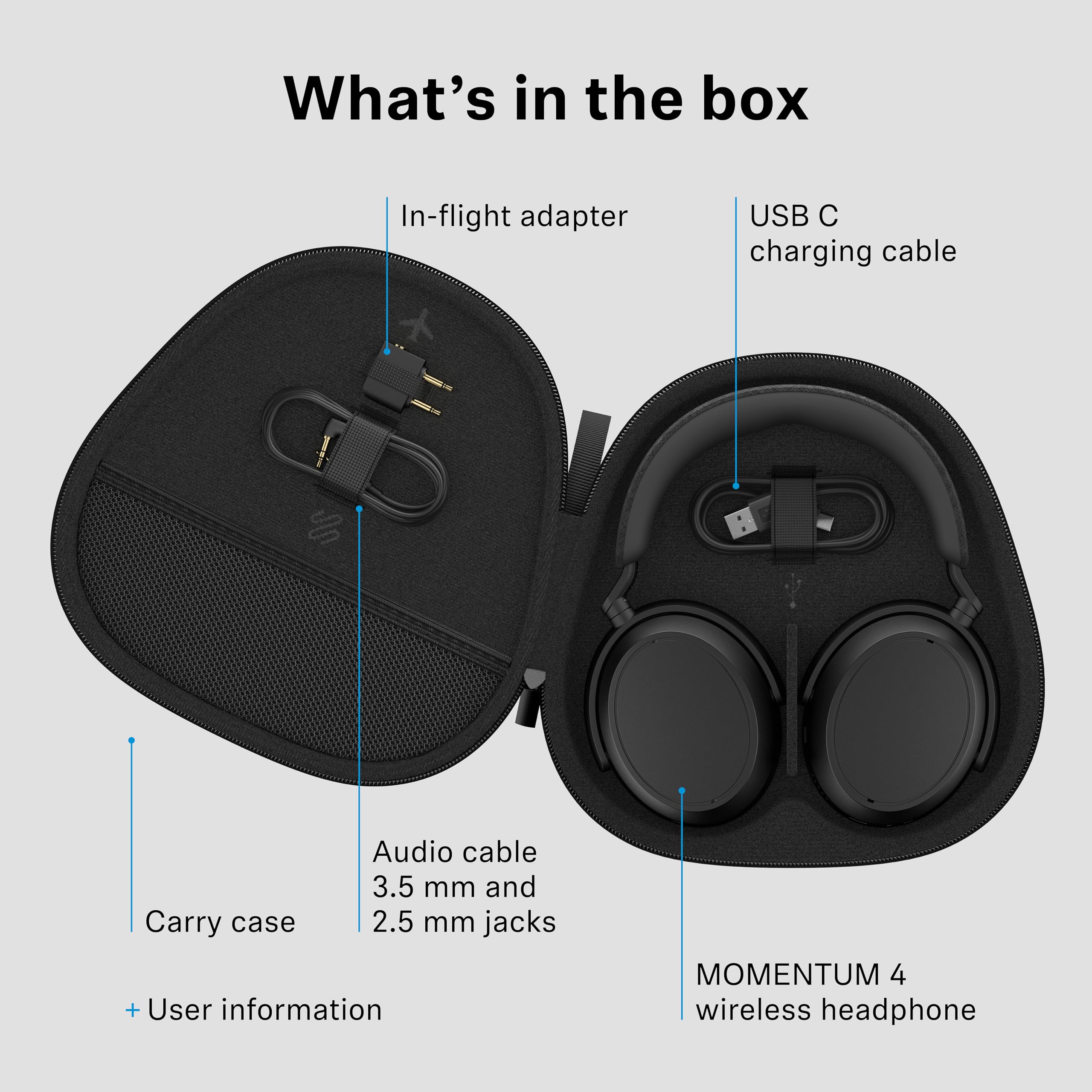 SennheiserMomentum Wireless 4 Negros Inálambricos