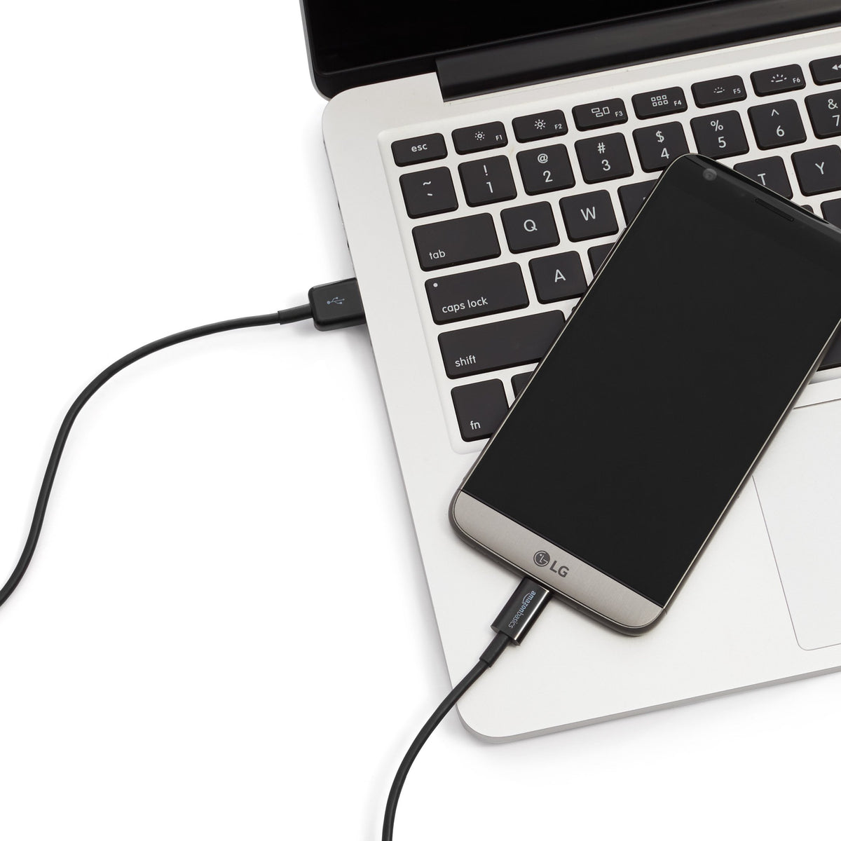 Amazon Basics Cable de carga rápida USB-C a USB-A 2.0, 480 Mbps, certificado USB-IF, para iPhone 16/15, iPad, Samsung Galaxy y tabletas, 1,83 m, color negro