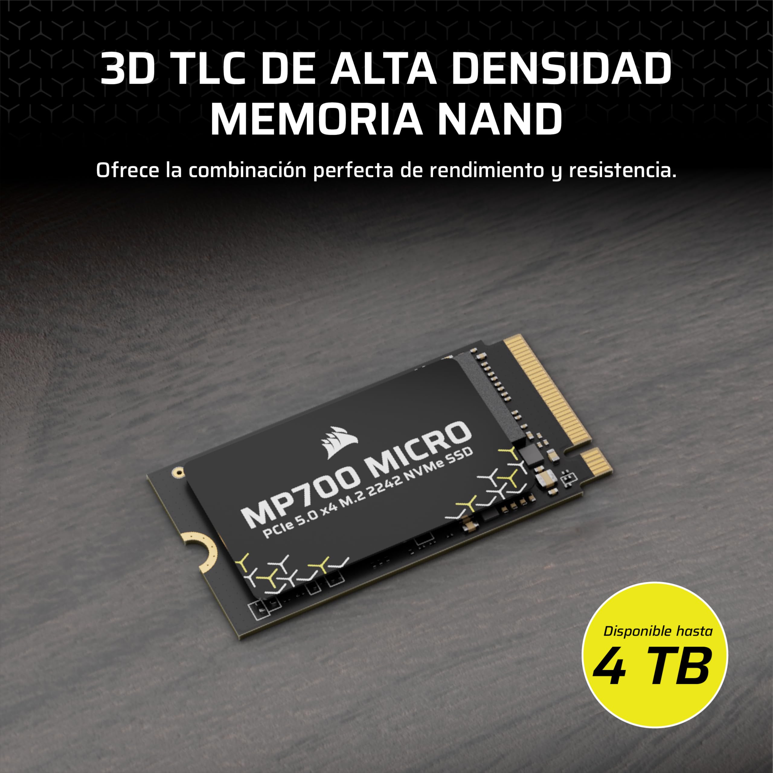 Corsair MP700 Micro 2TB PCIe 5.0 NVMe M.2 2242 SSD – Negro