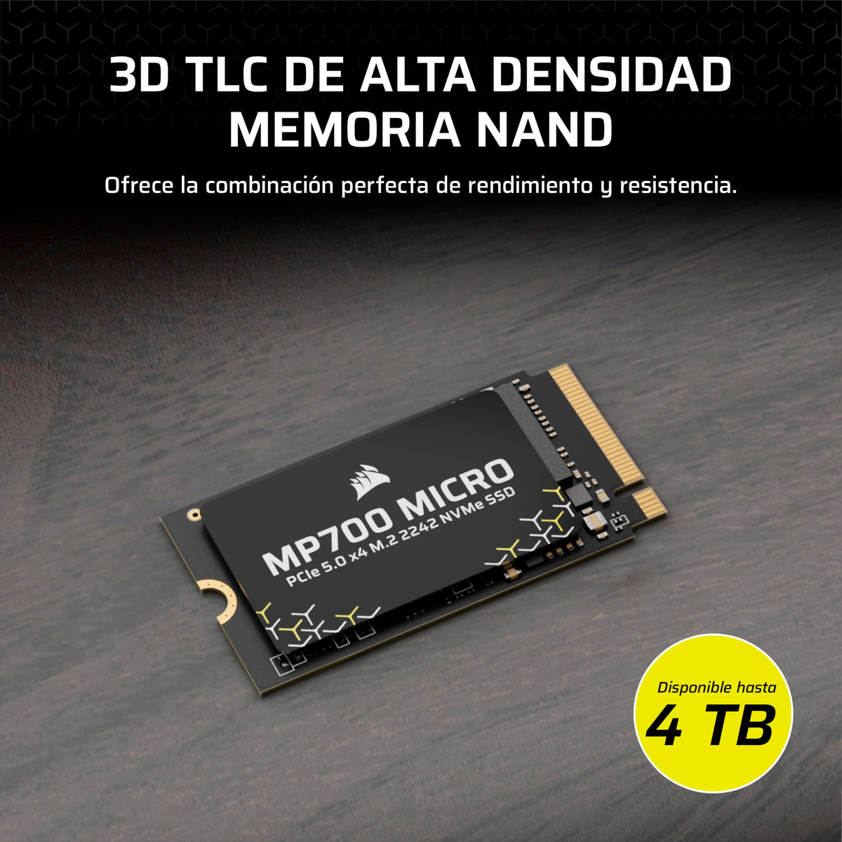 Corsair MP700 Micro 2TB PCIe 5.0 NVMe M.2 2242 SSD – Negro