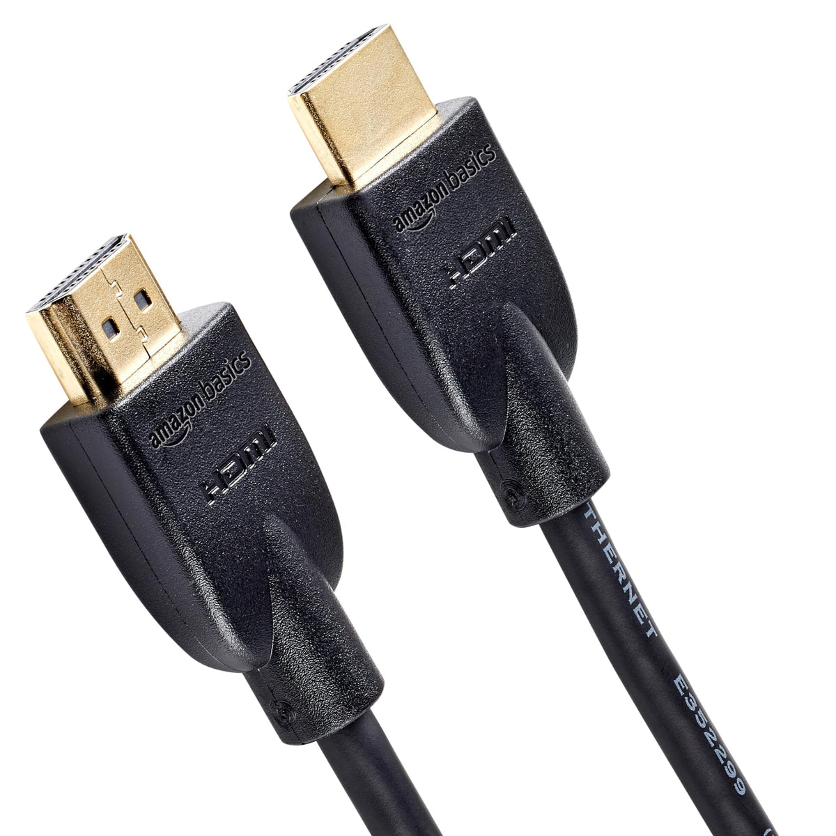 Amazon Basics - Cable HDMI de alta velocidad (18 Gbps, 4 K/60 Hz), 1.82 cm, color negro