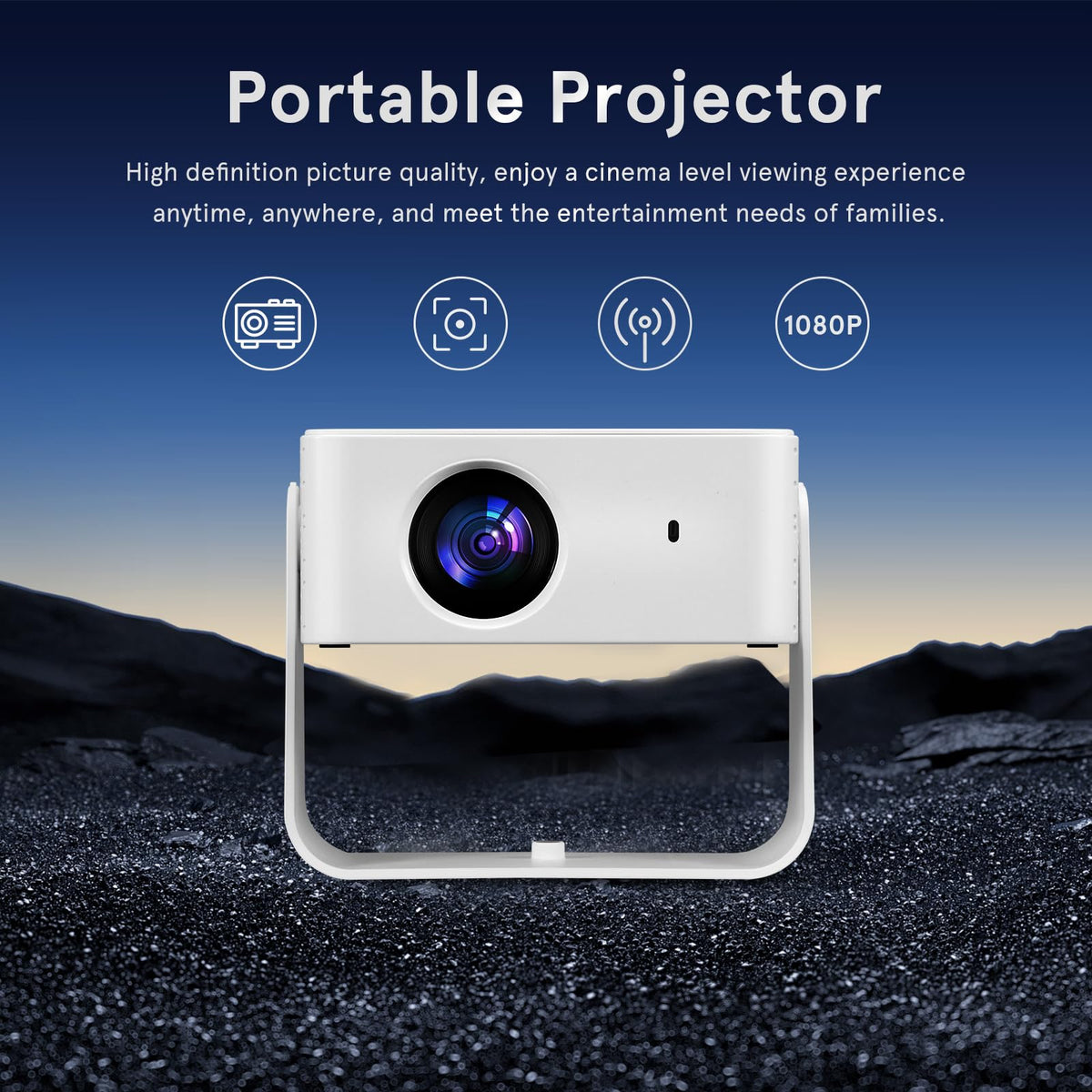Sosoport Proyector Inteligente 1080P Nativo con Android 11 WiFi y Bluetooth