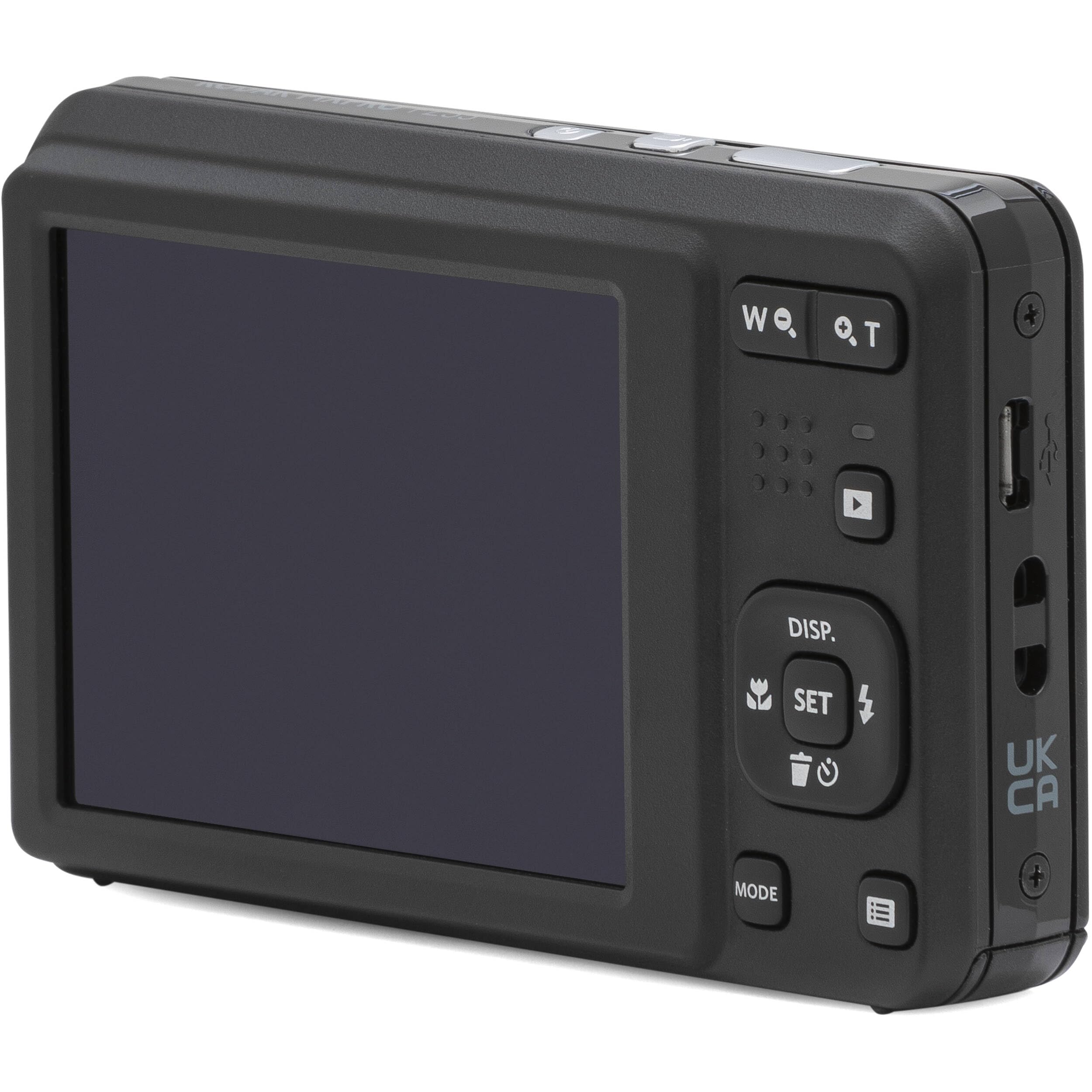 Kodak PIXPRO FZ55 - Cámara digital negra de 16 MP, zoom óptico de 5 x 28 mm, gran angular 1080P, cámara LCD Full HD de 2,7 pulgadas, tarjeta y lector de 64 GB, funda + portafolios de memoria + trípode