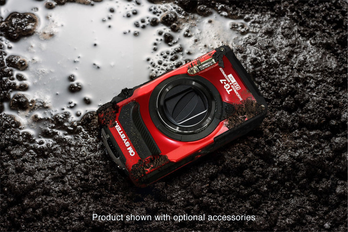 OM SYSTEM OLYMPUS Tough TG-7 Red Underwater Camera, Waterproof, Freeze Proof, High Resolution Bright, 4K Video 44x Macro Shooting (Successor Olympus TG-6)