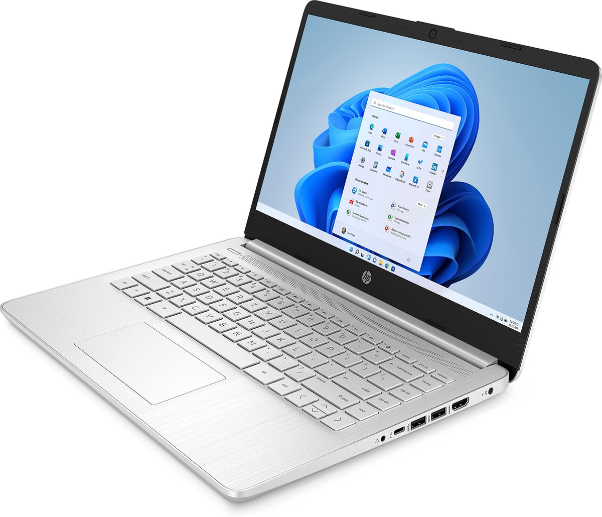 HP Laptop 14-DQ0518LA N4120 2.6GHZ 4GB, 128 GB, SSD, Plata