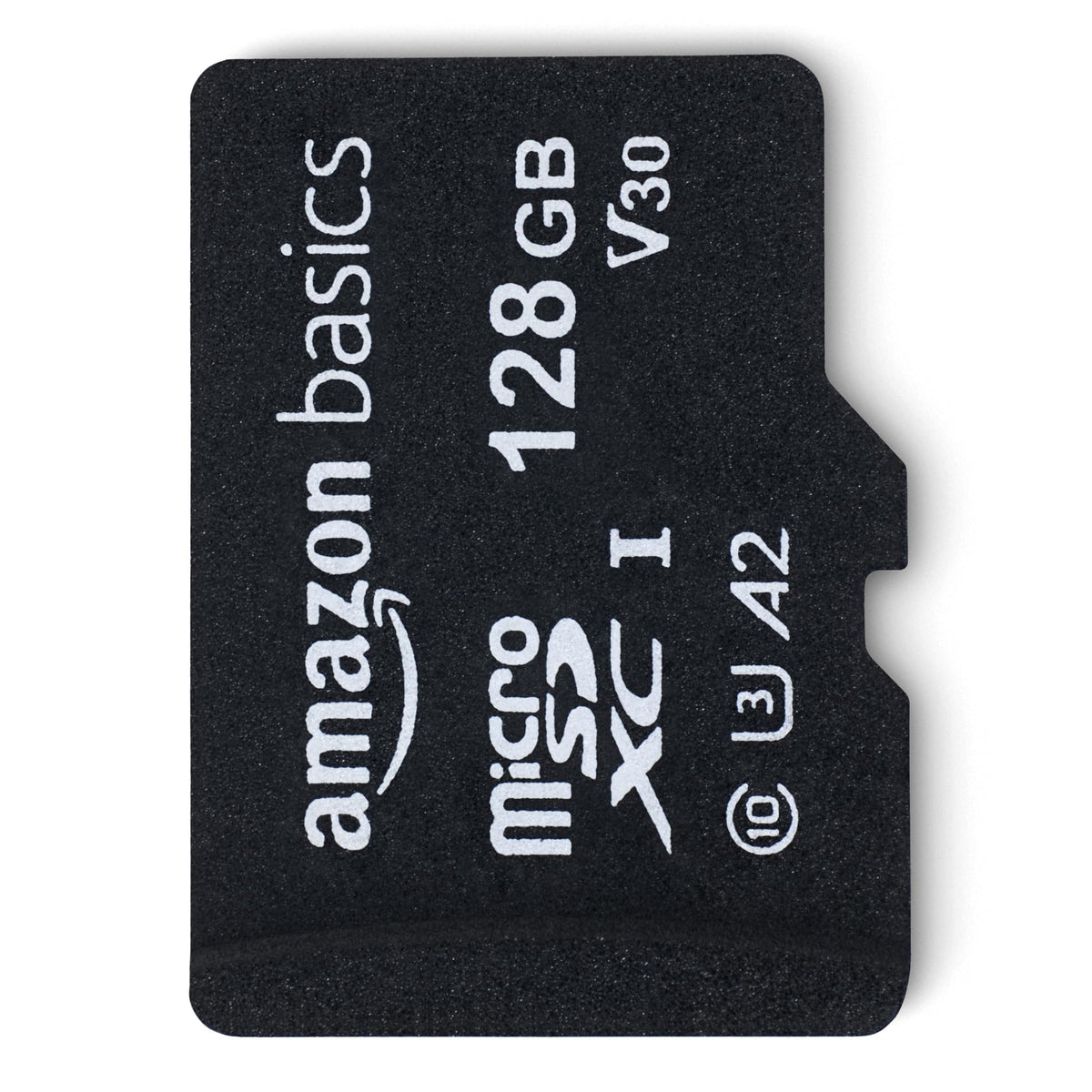 Amazon Basics Tarjeta de Memoria microSDXC con Adaptador de tamaño Completo, A2, U3, Velocidad de Lectura de hasta 100 MB/s, 128 GB, Negra