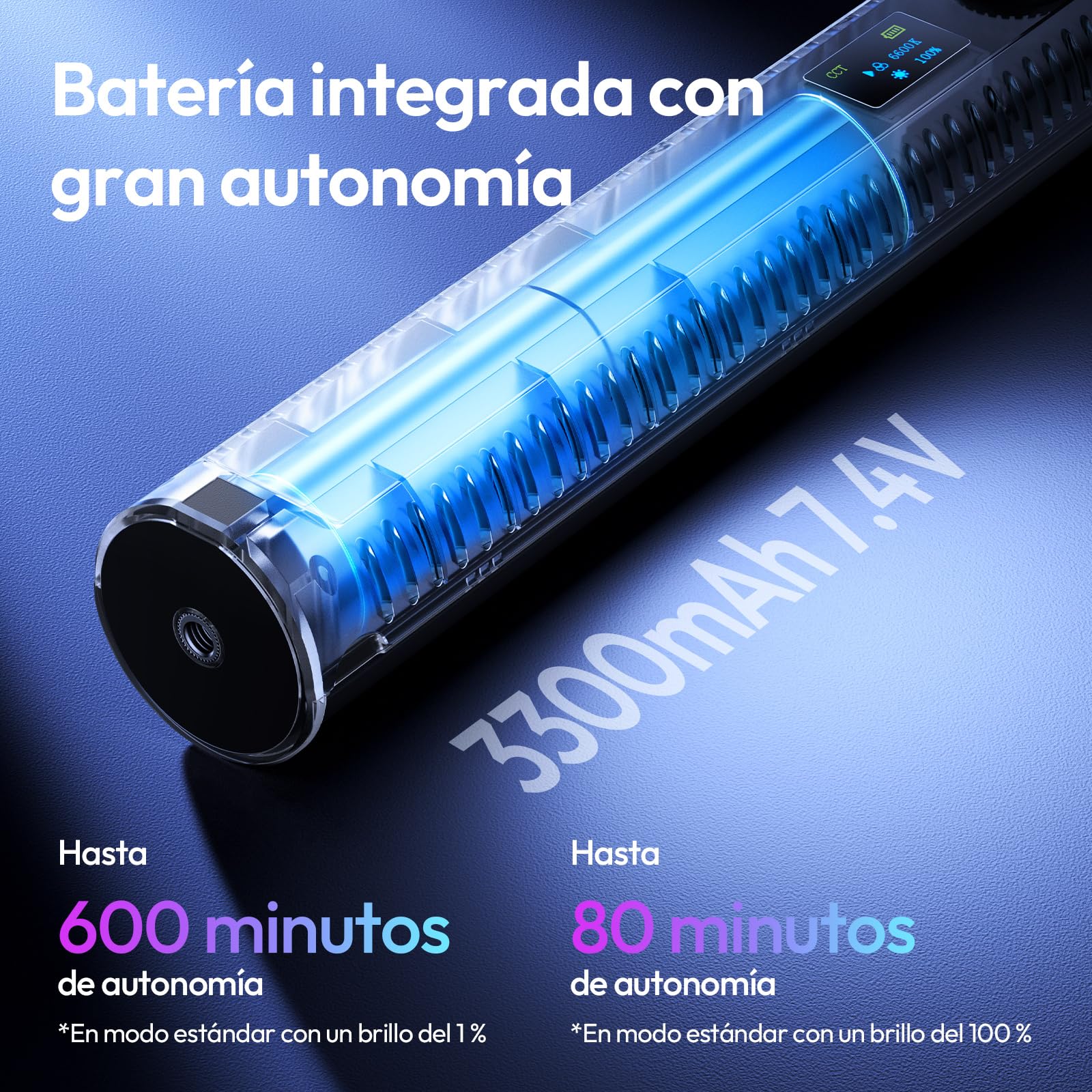 ULANZI B15RGB 15W Stick Light,Ligero y portátil,RGB de 360°,1800K-9000K
