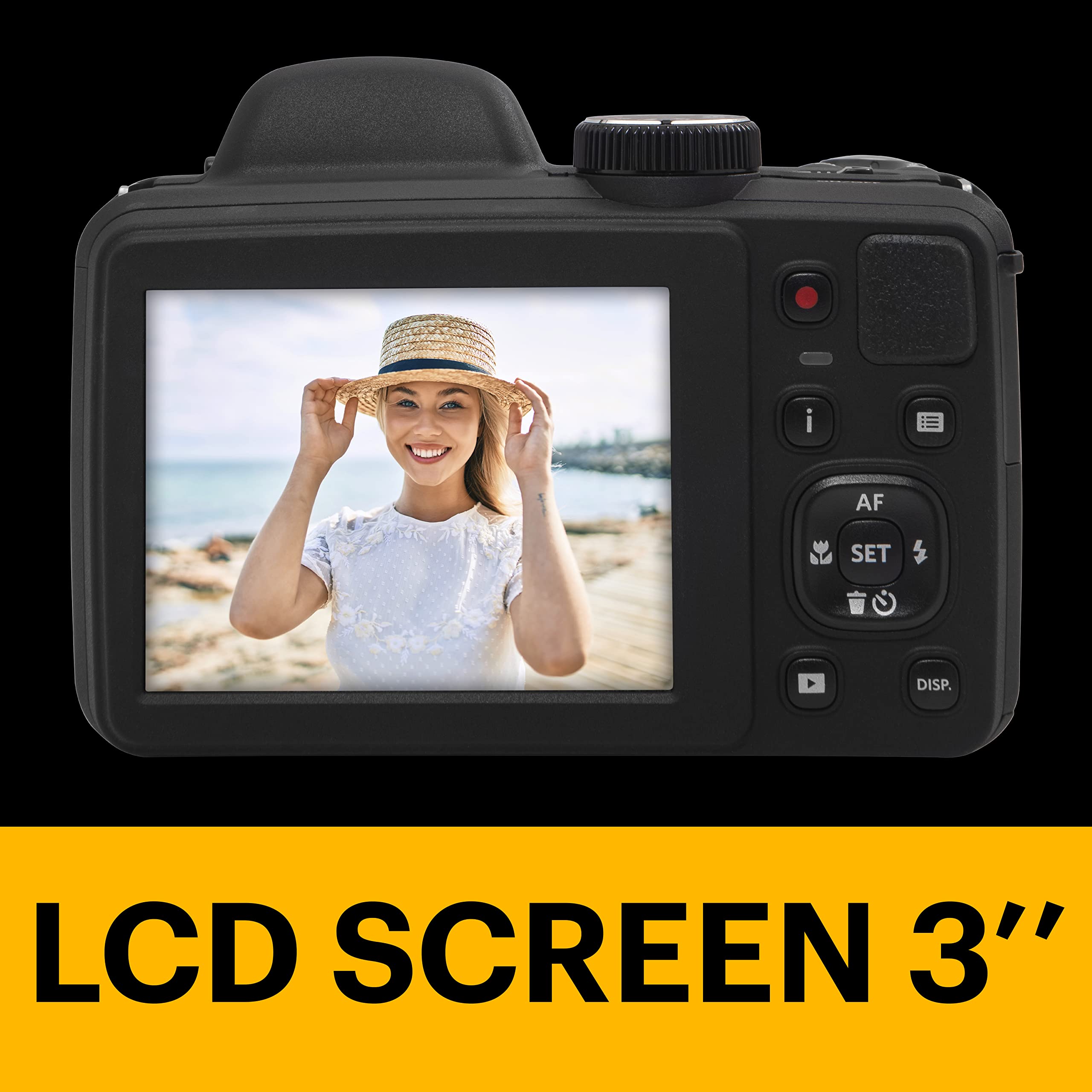 KODAK PIXPRO AZ405-BK Cámara Digital de 20 MP, Zoom óptico de 40 X, Lente Gran Angular de 24 mm, estabilización óptica de Imagen, 1080P, Full HD, Video, cámara LCD de 3 Pulgadas, Color Negro