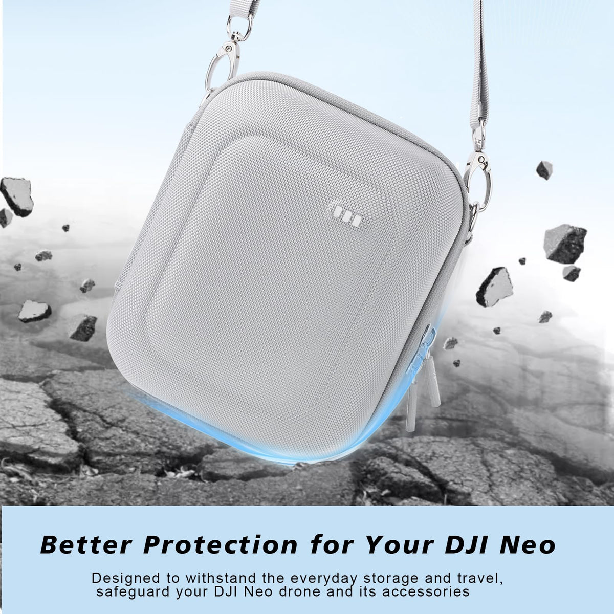 Krypthos - Funda de transporte para DJI Neo, bolsa de hombro portátil de viaje con correa elástica para arreglar DJI Neo Drone, adecuado para viajes y almacenamiento en el hogar, drone y sus