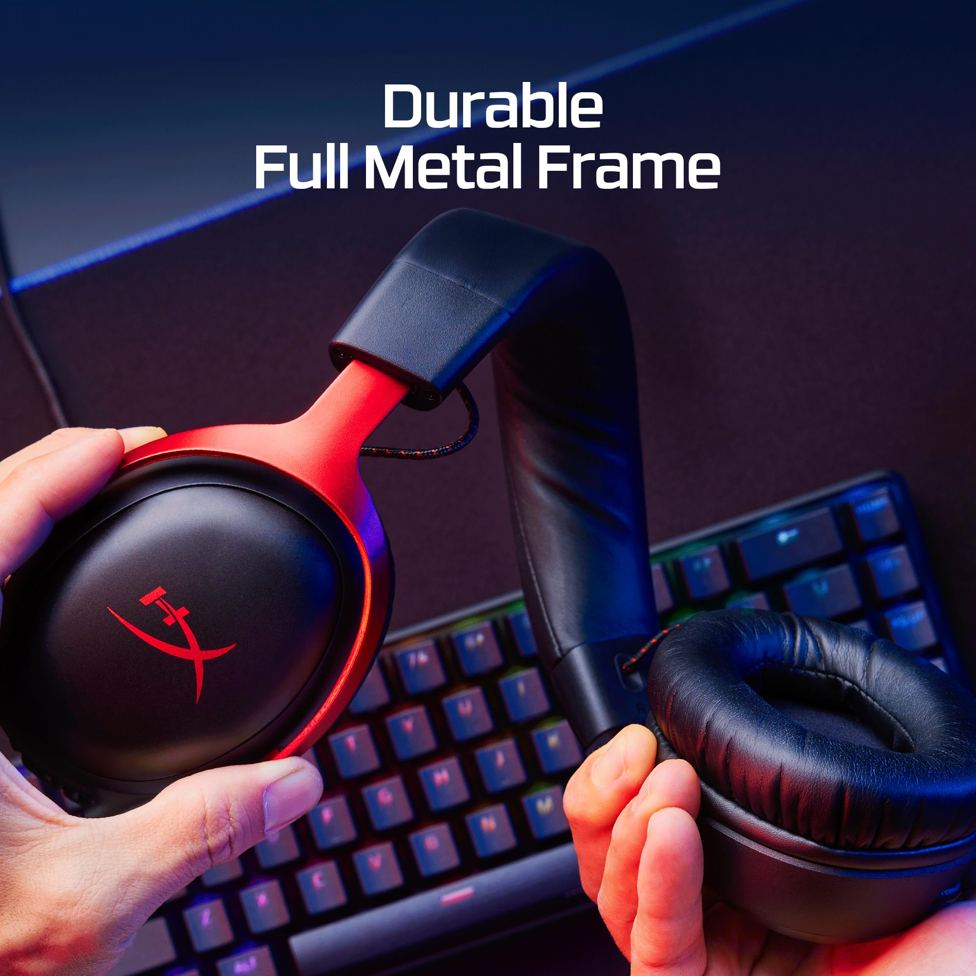 HyperX Cloud III - Rojo Audífonos para Juegos con Cable
