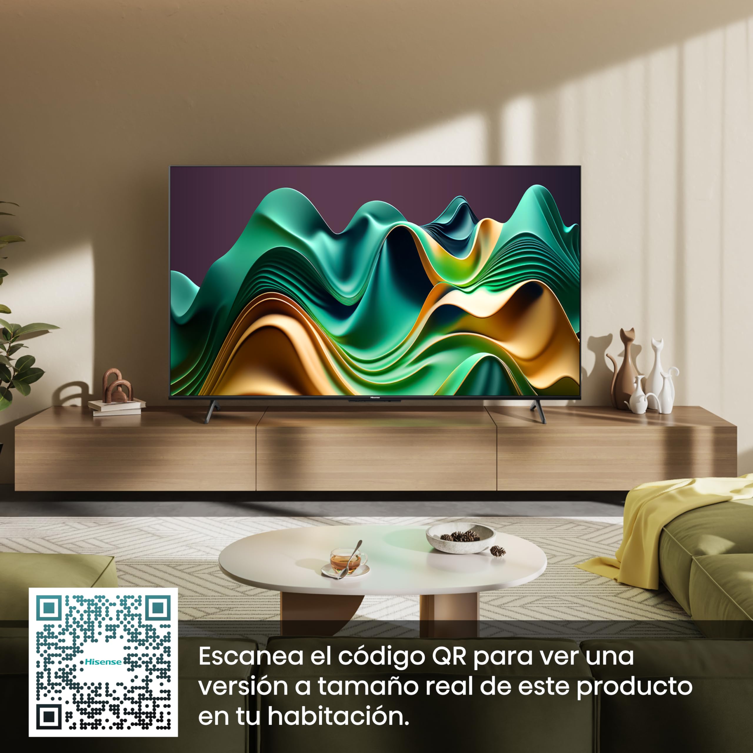 Hisense Television U6N Pantalla 55 Pulgadas,Mini-LED Smart Google TV UHD 4K,Control Remoto por Voz con Alexa,Hi-View Engine,Dolby Vision Atmos,Total HDR Solution, mira TV en Vivo sin Cable