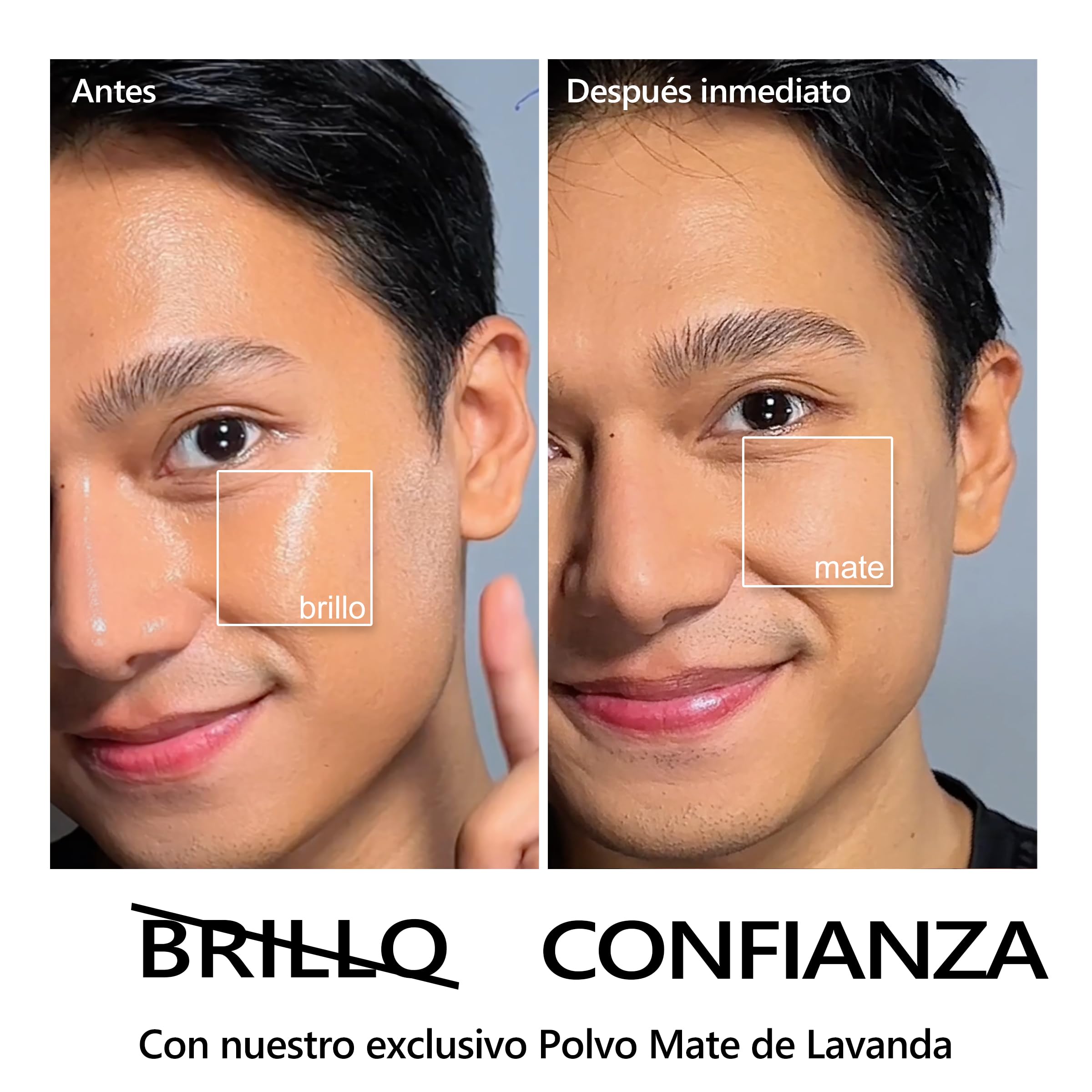 Chillab Polvo Compacto Mate de Lavanda, Defensor Anti-Brillo y Difuminador de Poros | Polvo Fijador 10g, Control de Grasa, Acabado Mate Sin Residuo Blanco, Testado Dermatológicamente, Vegano y Cruelty-Free