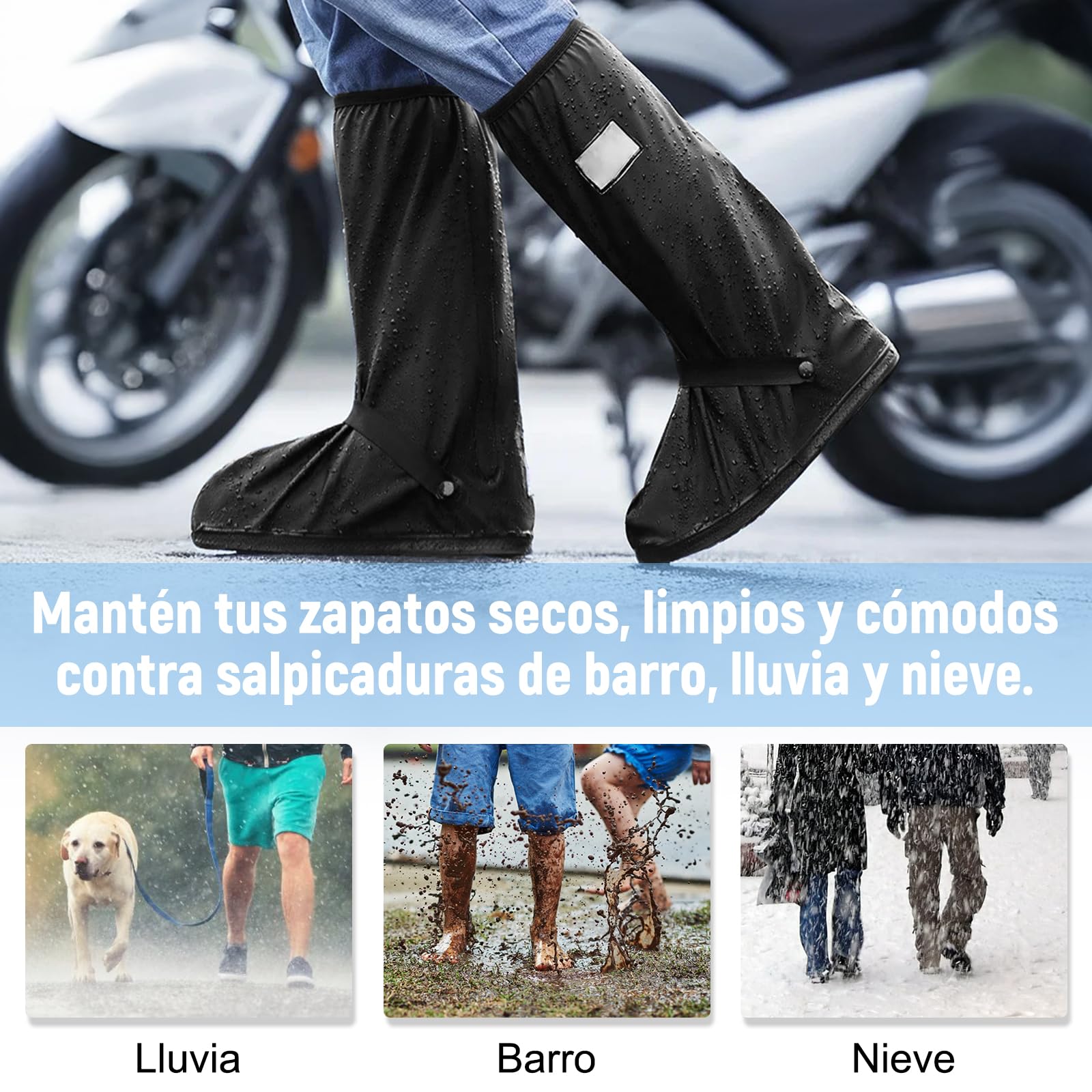 TOPONE Botas para Lluvia, Protector de Zapato Impermeable para Hombre Mujer