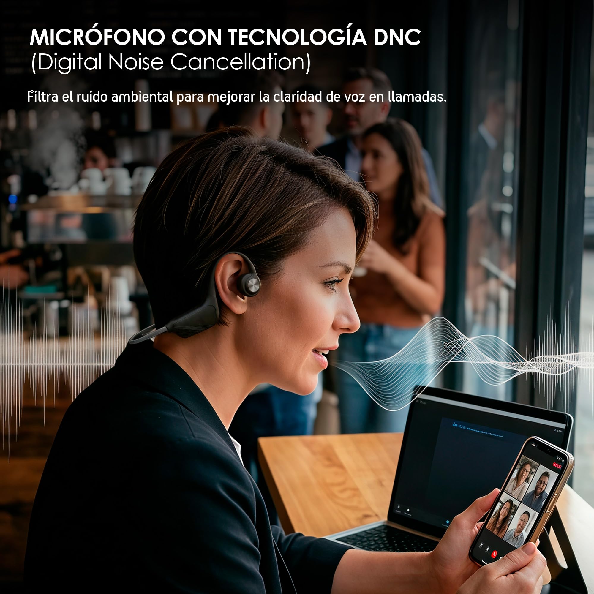 Akane Audífonos de Conducción Ósea para Nadar Bluetooth 5.4