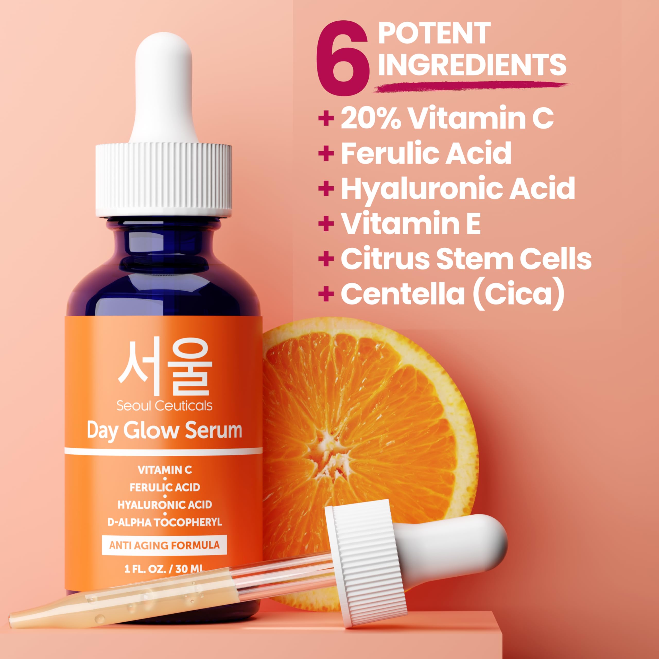 SEOUL CEUTICALS suero facial vitamina C con ácido ferúlico y ácido hialurónico - 30 ml
