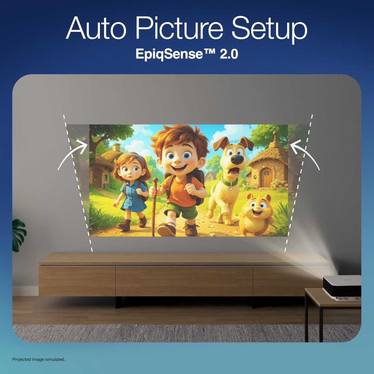 Proyector portátil Epson Lifestudio™ Pop EF61 Blanco Cálido Full HD portátil con Sonido Bose, App Epson Projection Studio y Google TV Integrado, tecnología Triple Core Engine