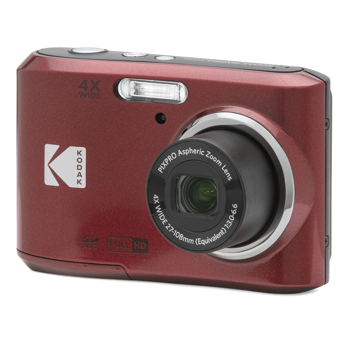 KODAK PIXPRO FZ45-RD Cámara Digital de 16 MP, Zoom óptico de 27 mm, Gran Angular, 1080P, Full HD, Video, cámara de vlogging LCD de 2,7 Pulgadas (Rojo)
