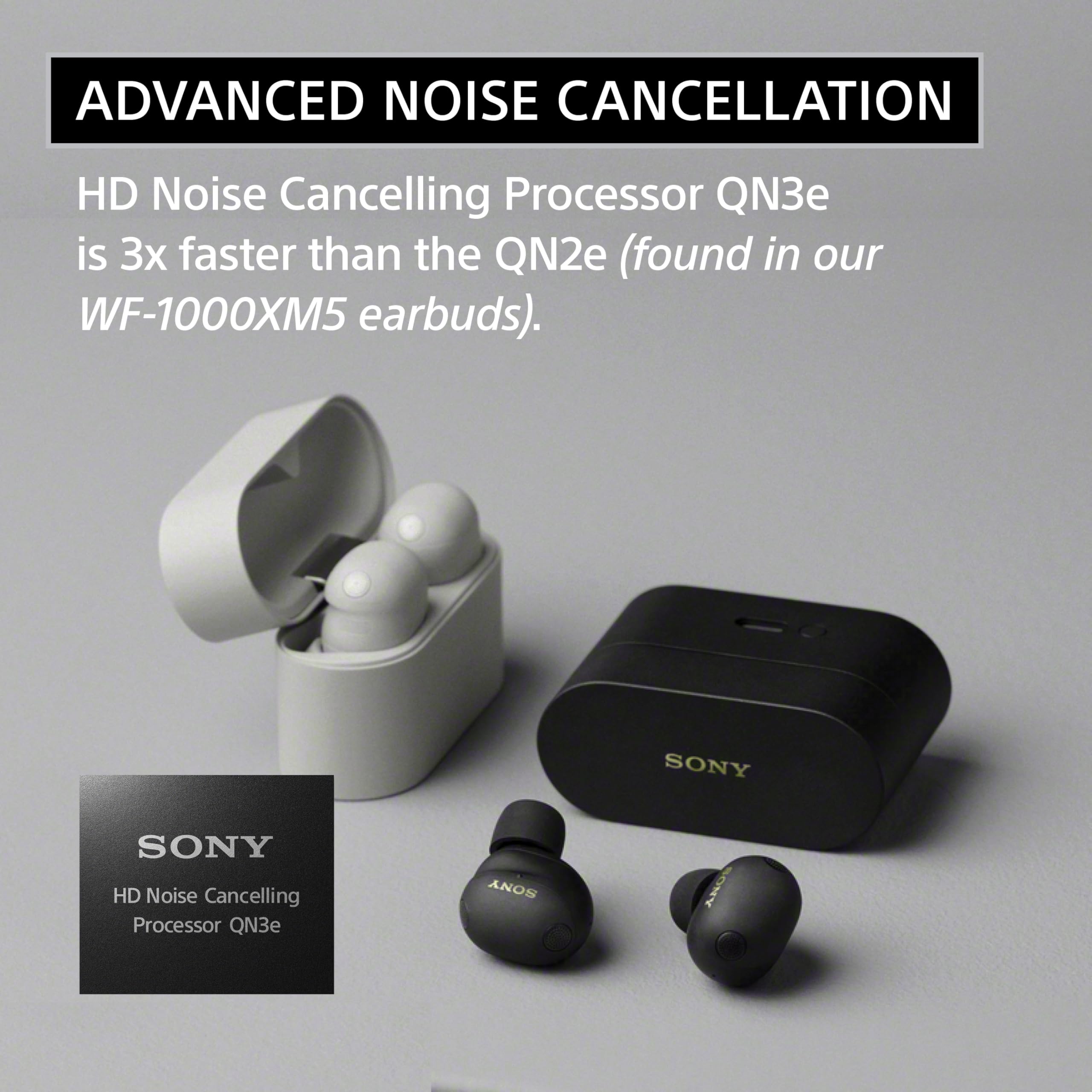 Sony WF-1000XM6 los Mejores Auriculares inalámbricos con cancelación de Ruido, Auriculares intrauditivos Bluetooth, Sonido de Calidad de Estudio, hasta 24 Horas de batería, Color Negro