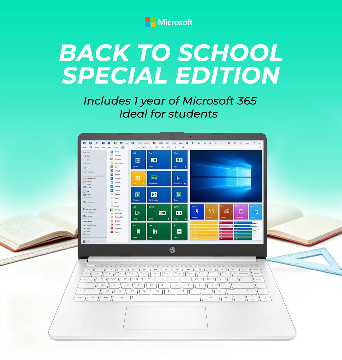 HP Laptop de 14 pulgadas, CPU Intel de doble núcleo, 8 GB de RAM, SSD de 256 GB, acabado blanco suave, visualización HD, Windows 11, Microsoft 365 aplicaciones web con OneDrive de 1 TB