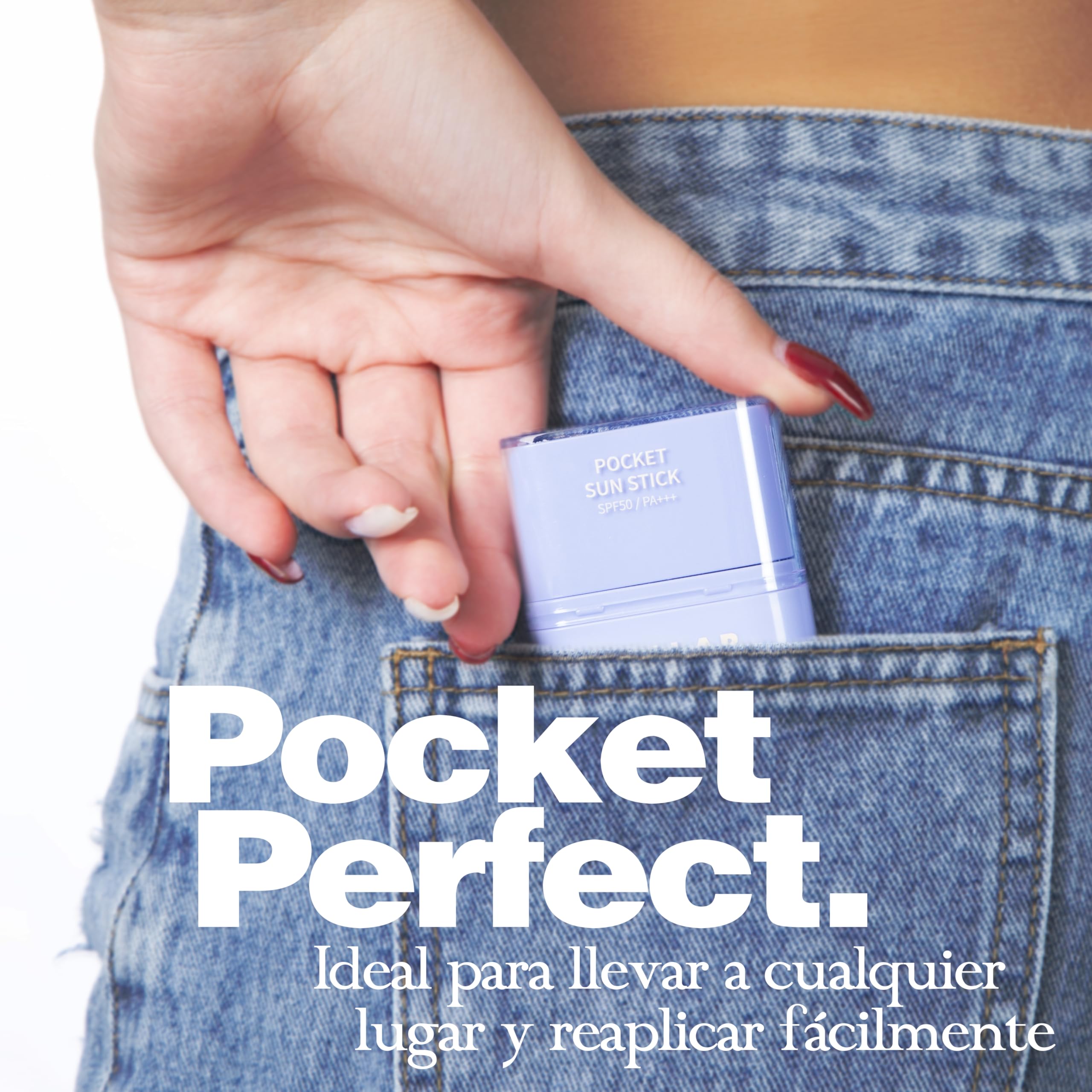 Chillab Pocket Sun Stick SPF 50+ PA++++ Protección Solar Portátil Hidratación y Cuidado de la Piel Ideal para Rostro y Cuerpo Control de Brillo Acabado Mate Textura No Grasa Vegano para Piel Grasa 10g