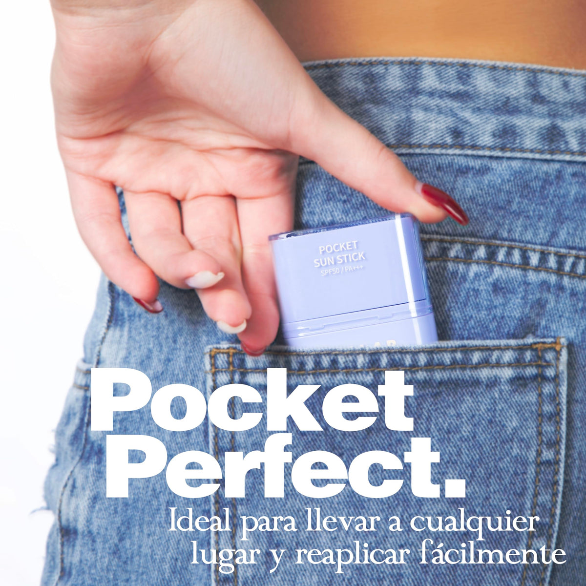 Chillab Pocket Sun Stick SPF 50+ PA++++ Protección Solar Portátil Hidratación y Cuidado de la Piel Ideal para Rostro y Cuerpo Control de Brillo Acabado Mate Textura No Grasa Vegano para Piel Grasa 10g