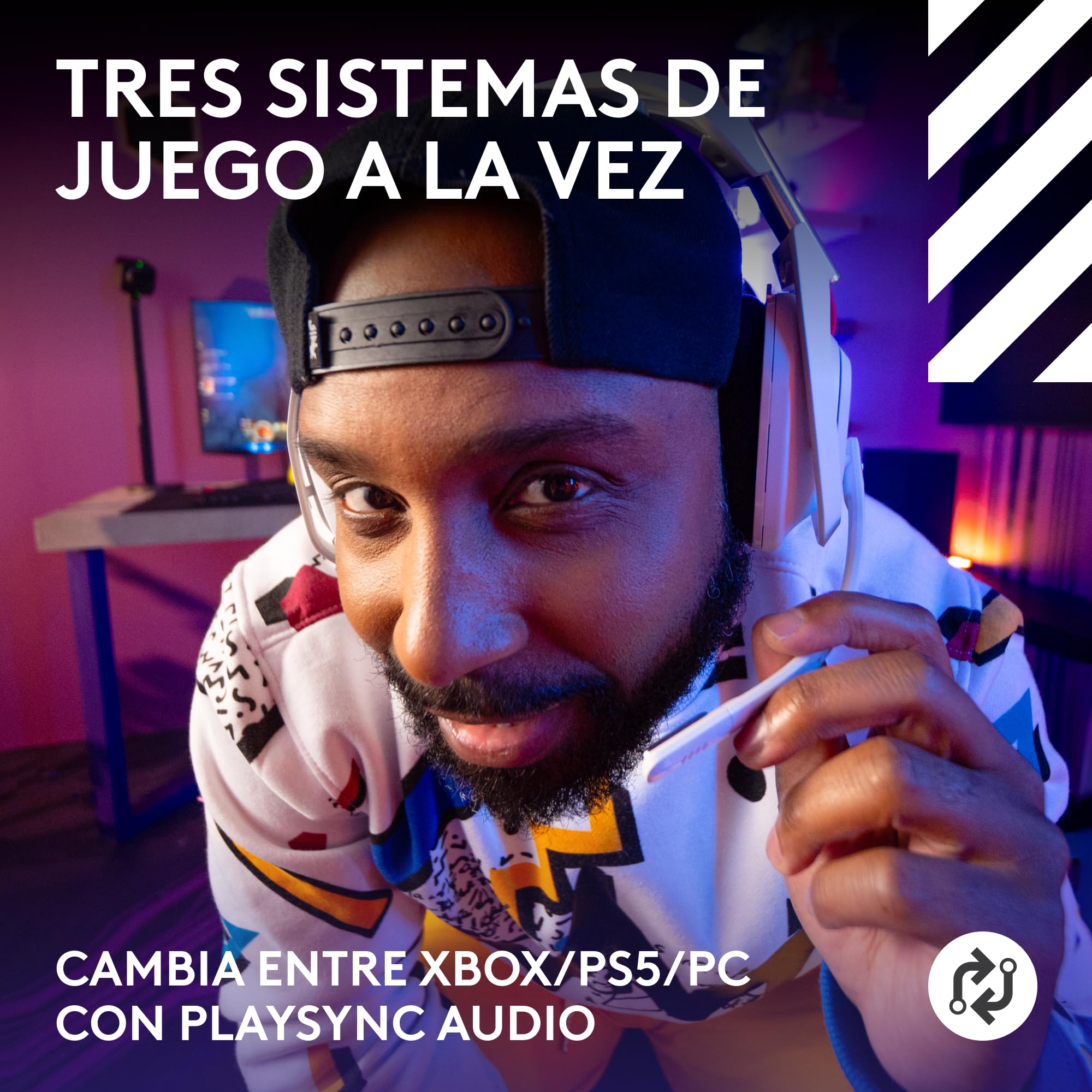 Logitech G Astro A50 Lightspeed - Auriculares inalámbricos para Juegos + estación Base (Gen 5), grafeno Pro-G, conmutación de 3 Sistemas, USB-C a Xbox, PS5, PC/Mac o Nintendo Switch, Bluetooth, Blanco