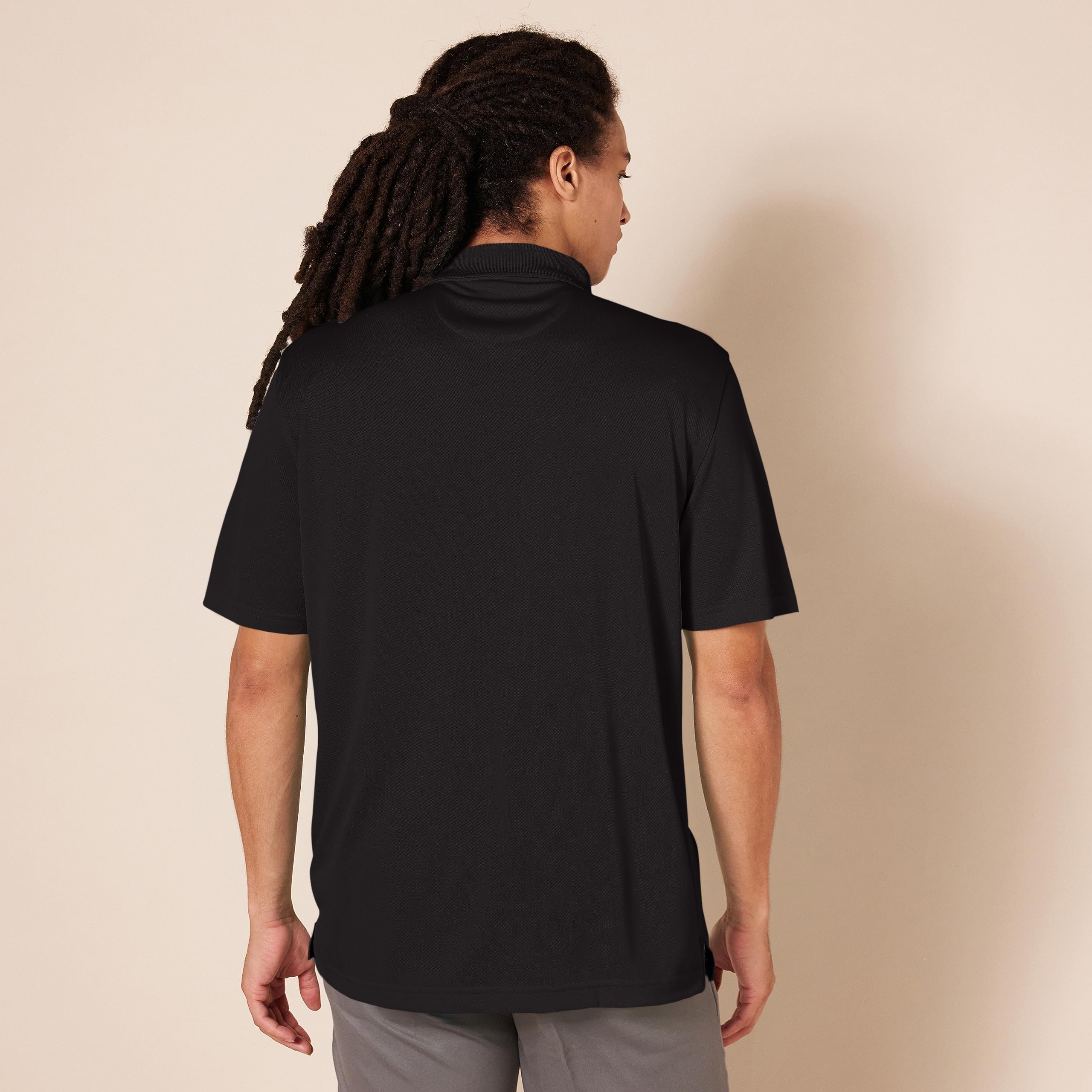 Amazon Essentials - Polo de golf de secado rápido para hombre (disponible en tallas grandes y altas), color negro, talla G
