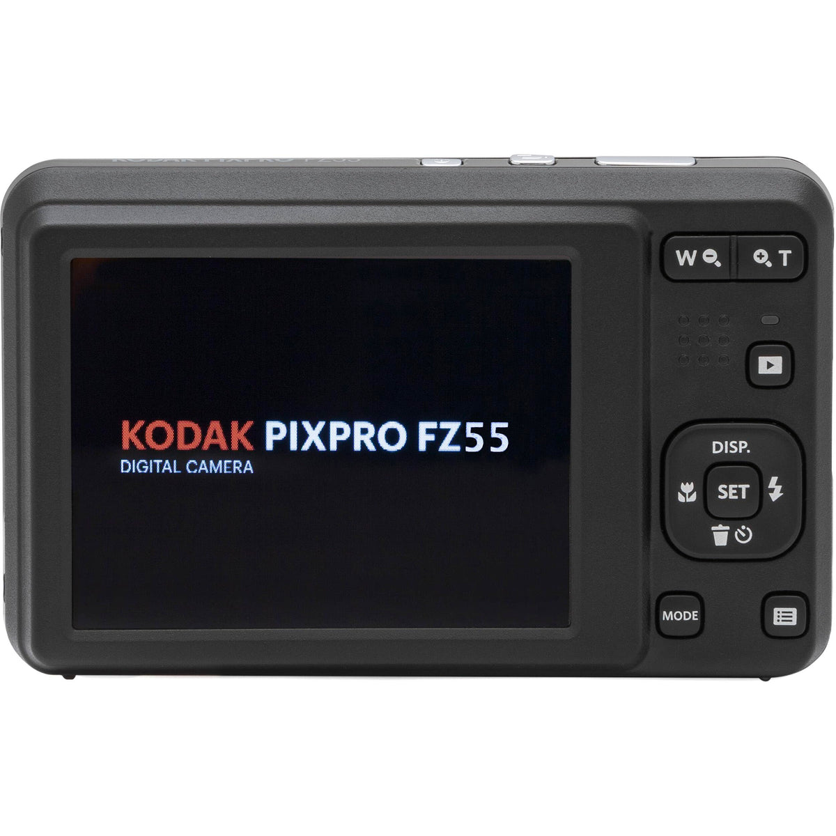 Kodak PIXPRO FZ55 - Cámara digital negra de 16 MP, zoom óptico de 5 x 28 mm, gran angular 1080P, cámara LCD Full HD de 2,7 pulgadas, tarjeta y lector de 64 GB, funda + portafolios de memoria + trípode