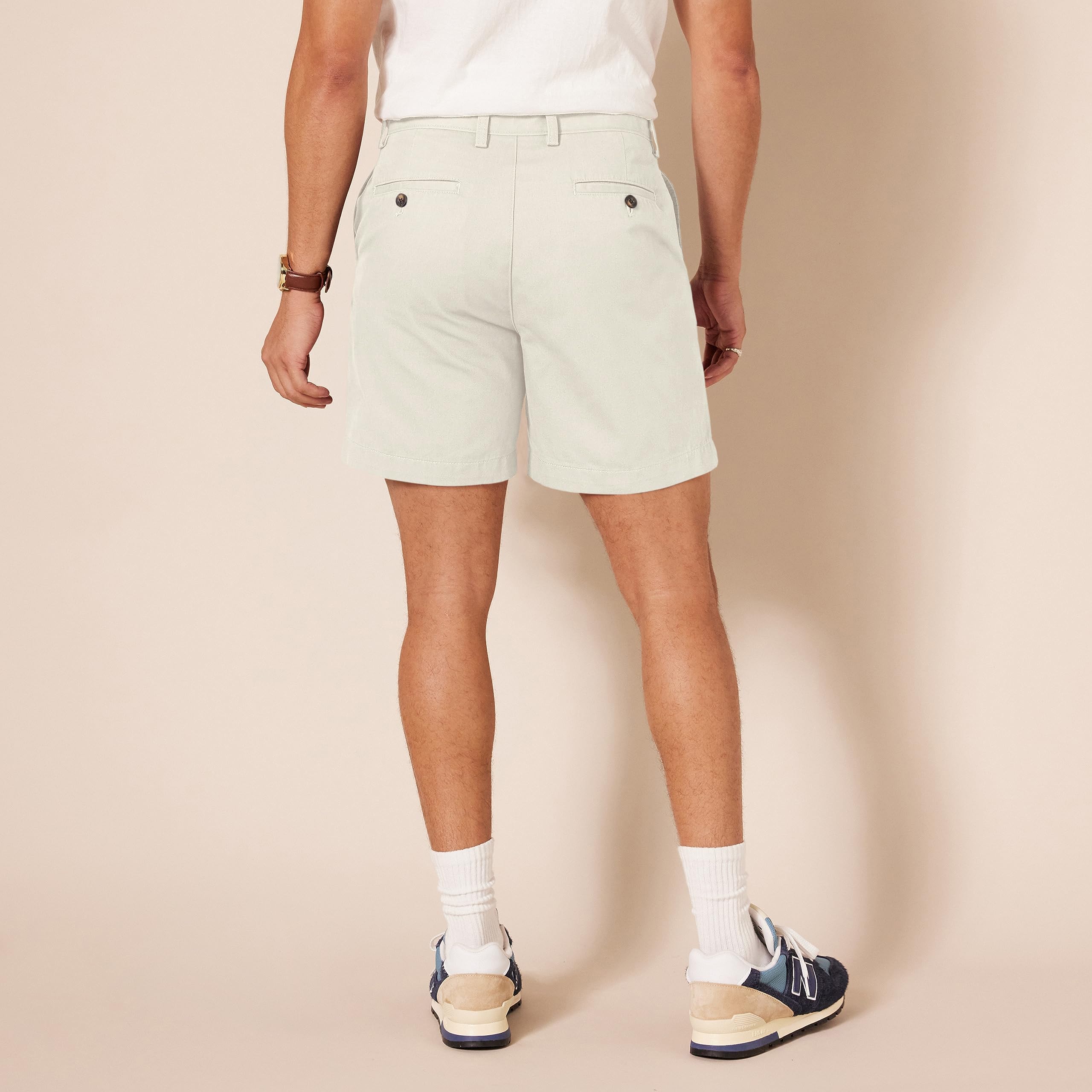 Amazon Essentials - Pantalón corto de corte clásico para hombre, 7 pulgadas, piedra, 34