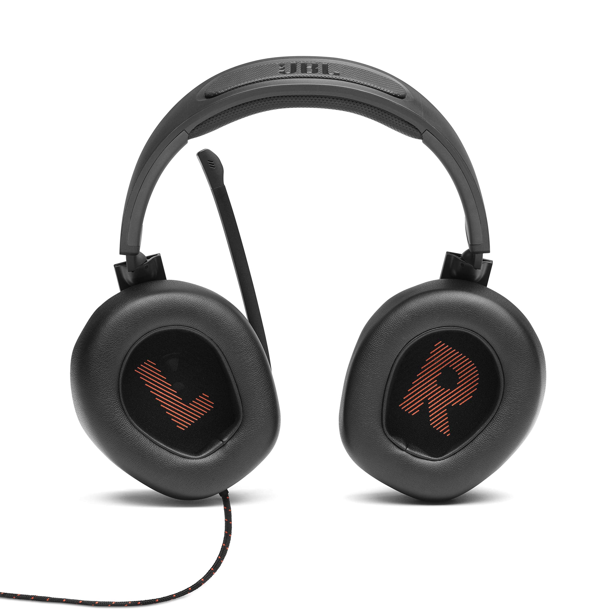 JBL Quantum 200 Audífonos Gamer con Micrófono Abatible, Drivers de 50mm, Sonido Envolvente, para PC, Xbox, PlayStation, Nintendo Switch, VR - Negro