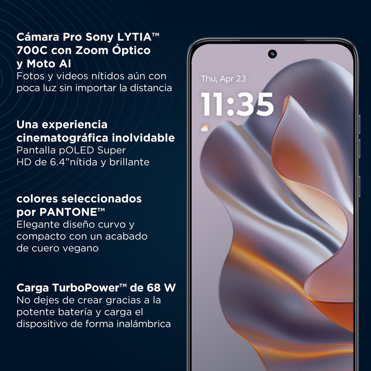 Motorola Edge 50 Neo Gris (8GB RAM/256GB), 50MP, Celular Desbloqueado