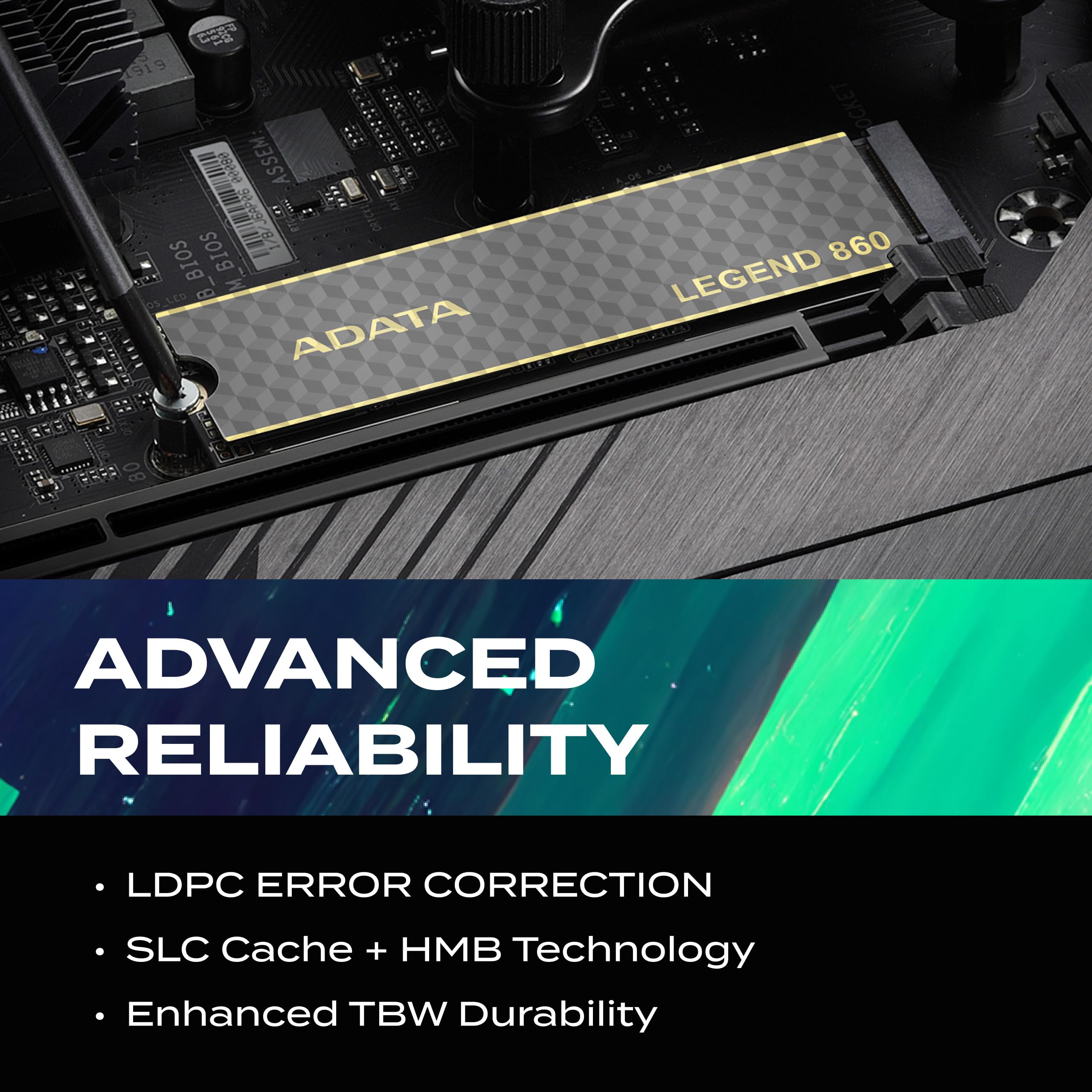 ADATA SSD Legend 860 1000GB (6,000/5,000 MB/s) PCIe Gen 4x4 2280, Soporte SSD Toolbox, NVMe