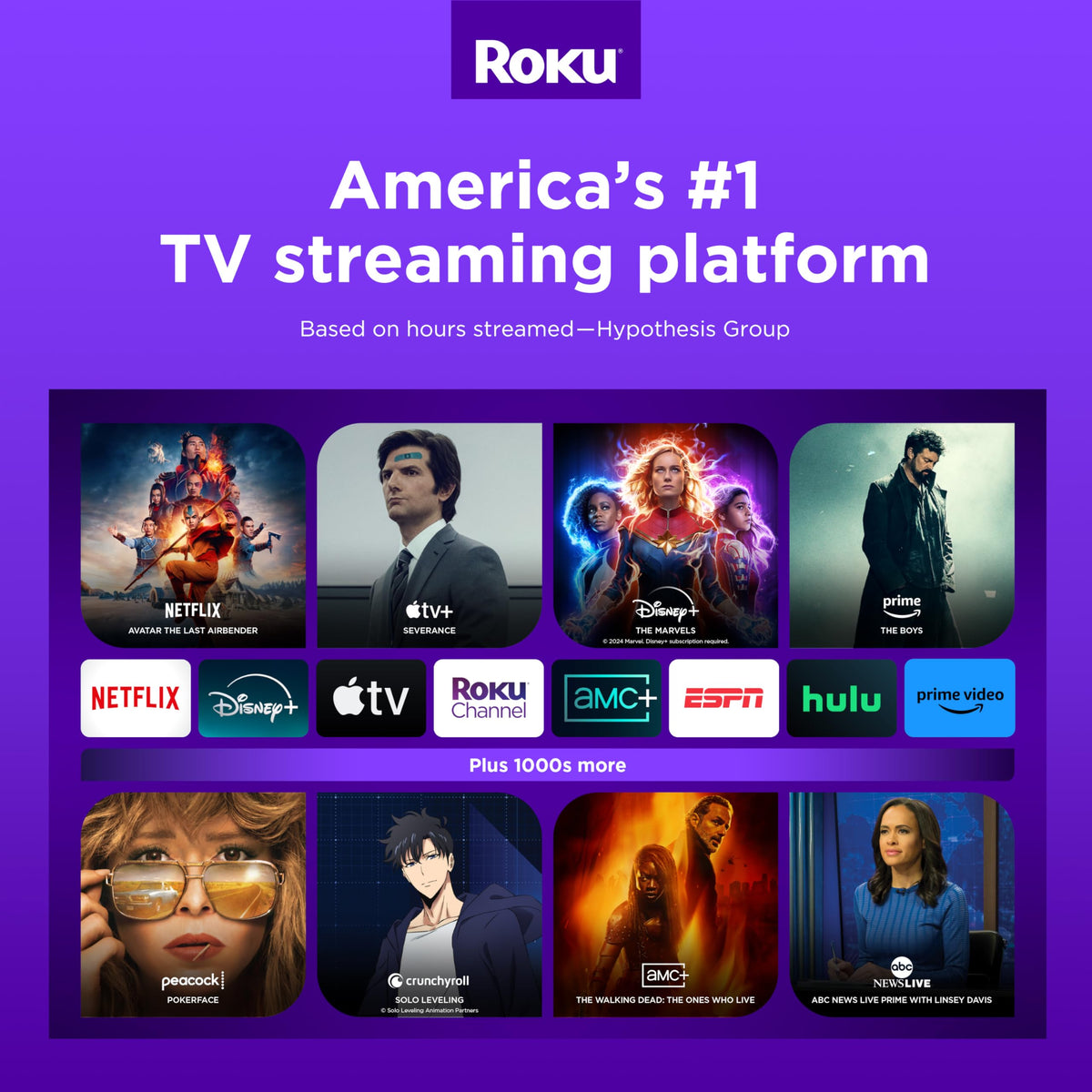 ROKU Express 4K+ | Reproductor Multimedia de transmisión HD/4K/HDR con transmisión inalámbrica Suave y Control Remoto de Voz con Controles de TV, Incluye Cable HDMI Premium