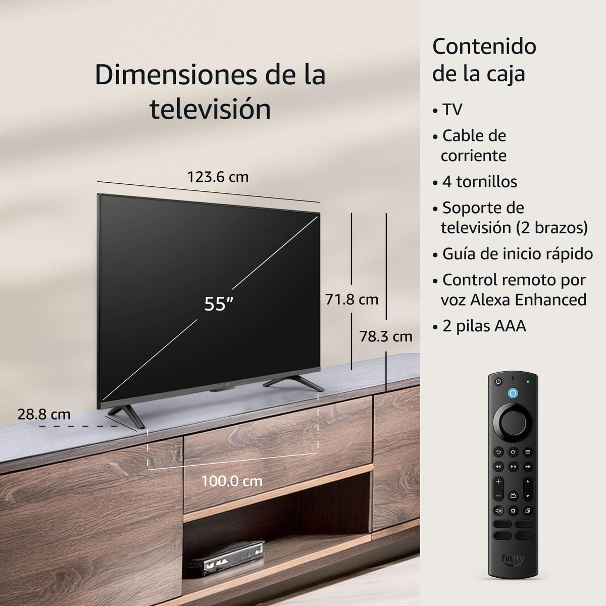 Televisión inteligente Amazon Fire TV Serie 4 de 55” en 4K UHD (modelo más reciente)