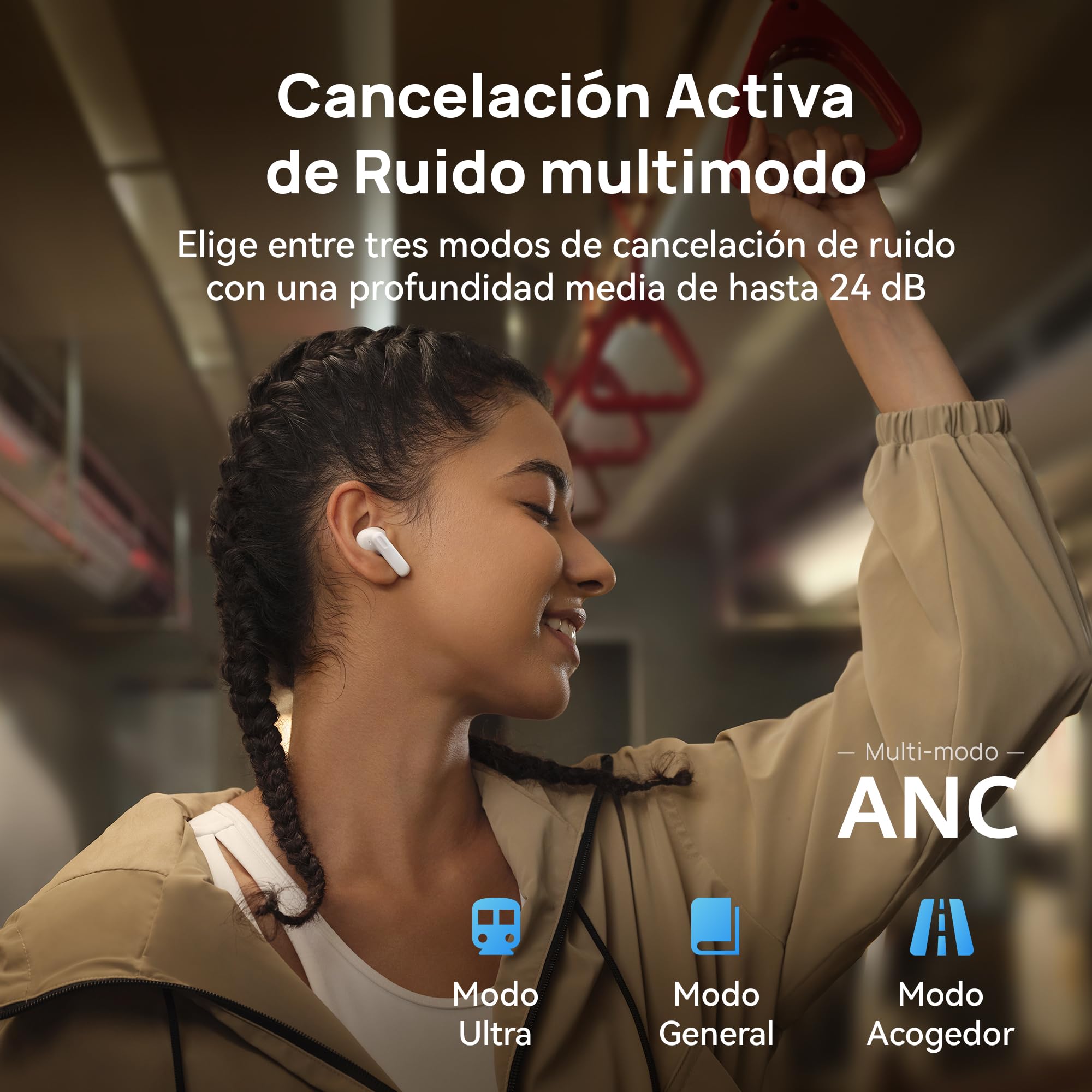 HUAWEI FreeBuds SE 4 ANC, Audífonos Inalámbricos, iOS y Android, Blanco