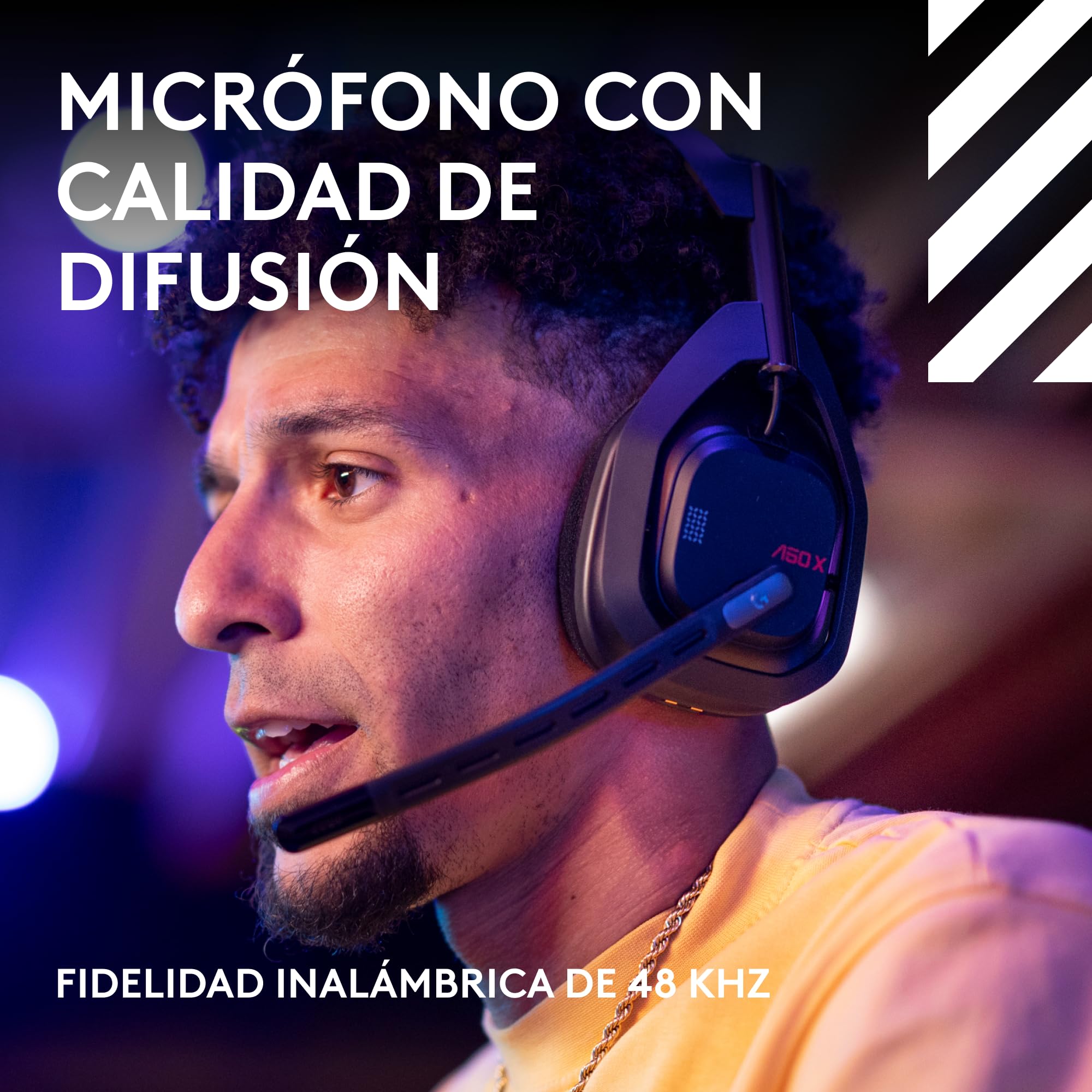 Logitech G Astro A50 X LIGHTSPEED, audífonos inalámbricos para juegos + estación base, PRO-G GRAPHENE, PLAYSYNC en Xbox Series X|S + PS5 + PC/Mac, Bluetooth, paso de HDMI 2.1 - Negro - Windows
