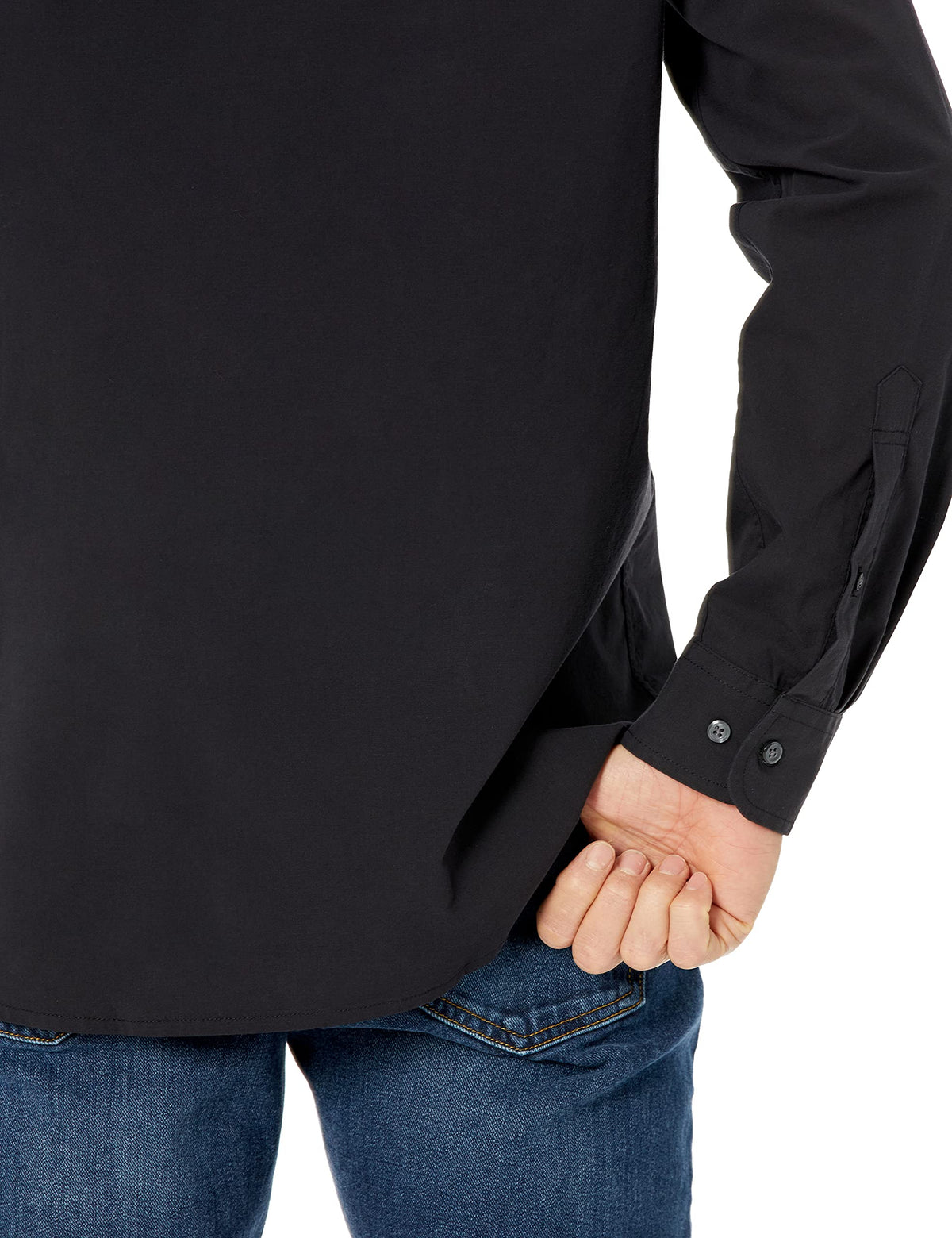 Amazon Essentials - Camisa casual de popelina de manga larga para hombre, ajuste regular, talla XG