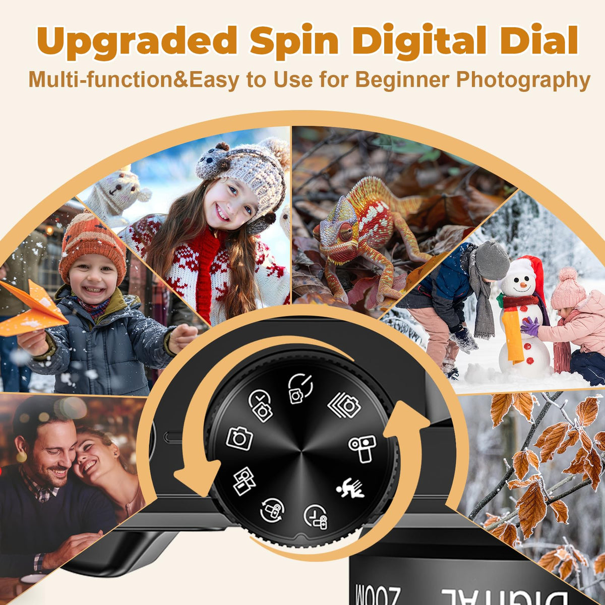 Cámara digital 4K – para fotografía, vlogging de 64MP para YouTube – Cámara de video de enfoque automático 3 pulgdas, 180° con zoom 18X, de viaje, compactas, con tarjeta SD de 32 GB, 2 baterías