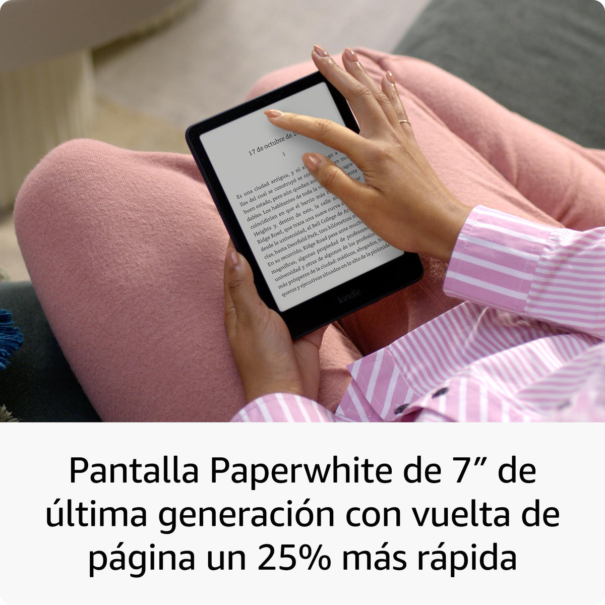 Amazon Kindle Paperwhite Signature Edition 32 GB (modelo más reciente) nuestro Kindle más rápido con una luz frontal que se ajusta automáticamente y semanas de duración de la batería. Carbón metálico