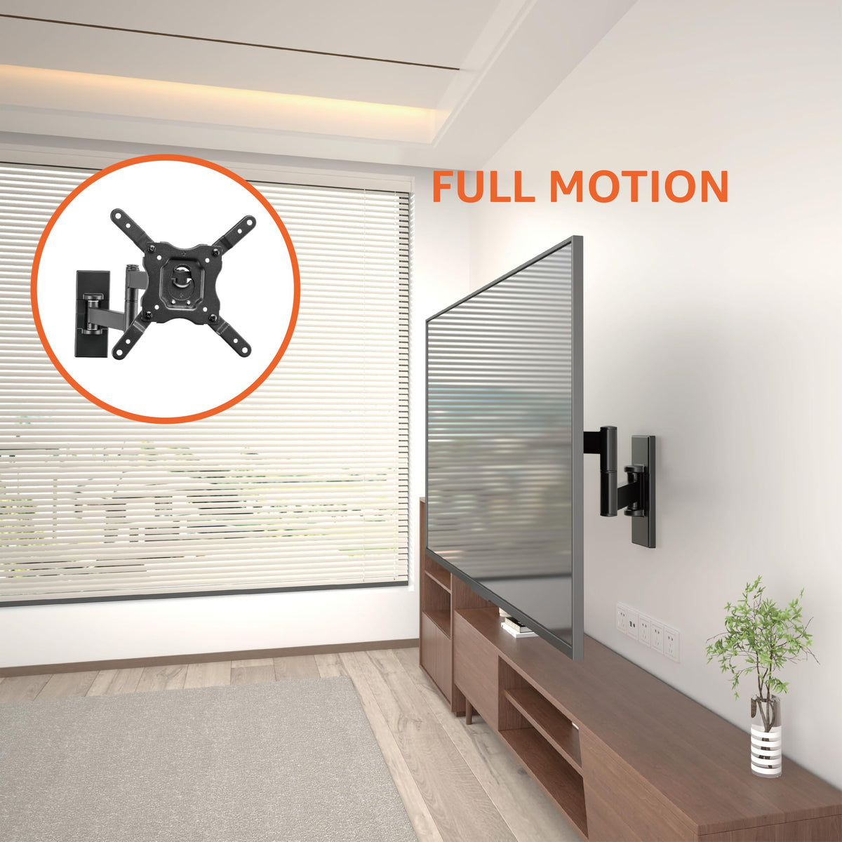 Amazon Basics Full Motion TV Wall Mount Fits 12-Inch to 40-Inch TVs and VESA 200x200